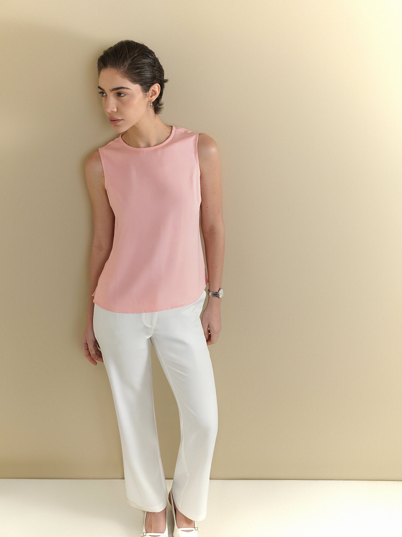 Round Neck Top - Pink