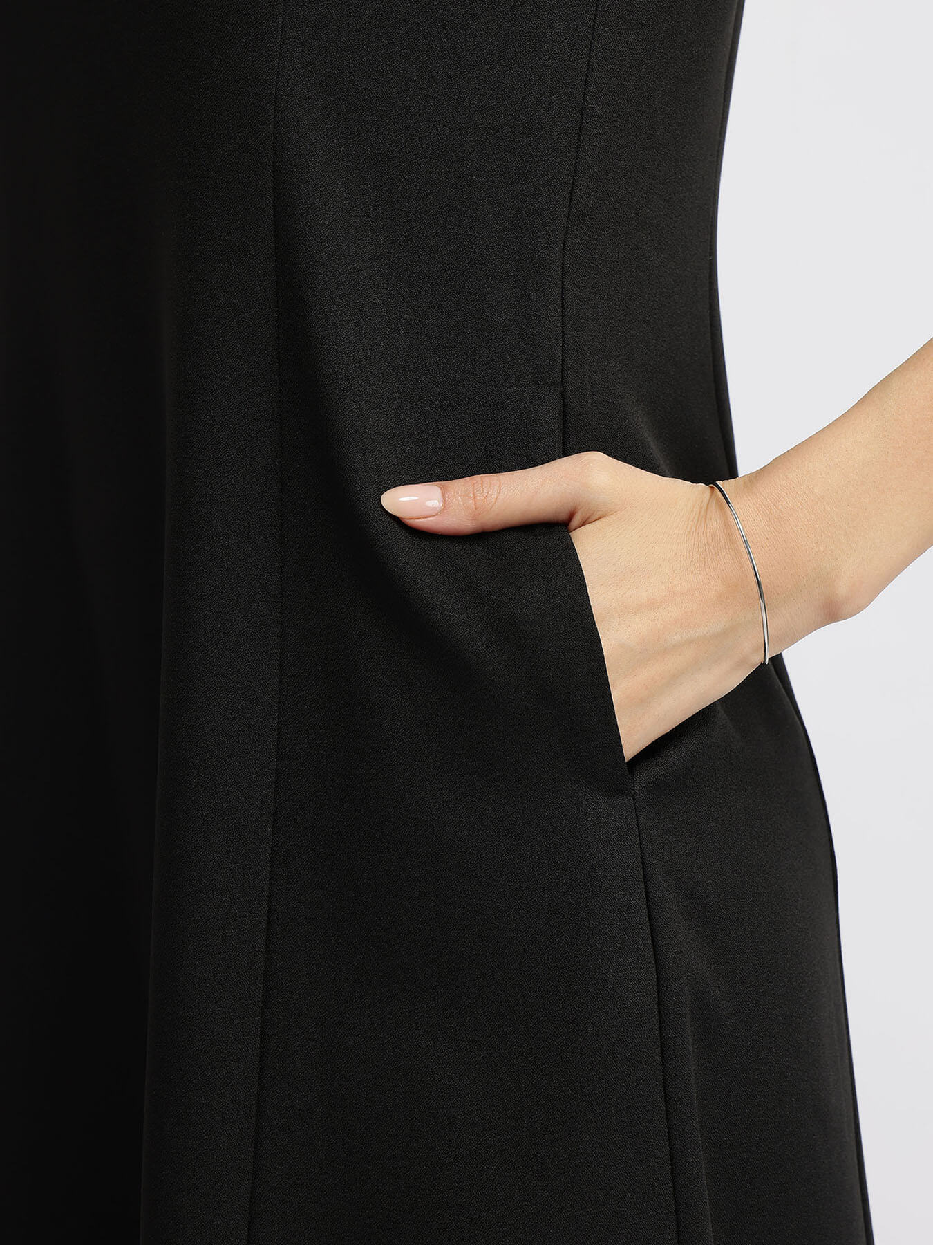 A-line Midi Dress - Black