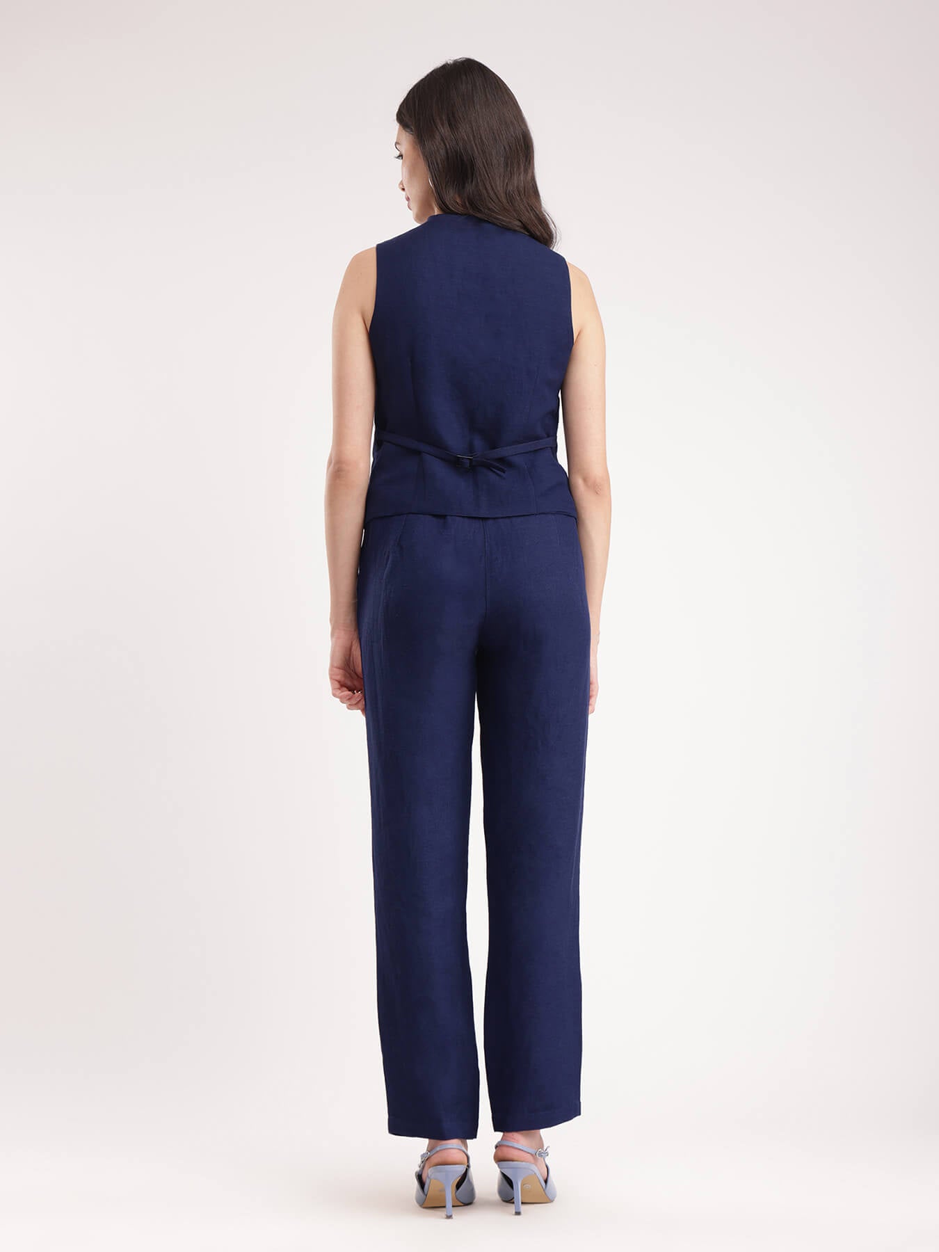 Linen Co-ord Set - Navy Blue