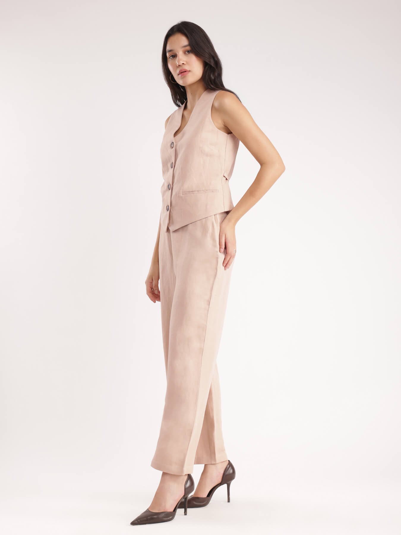 Linen Co-ord Set - Beige