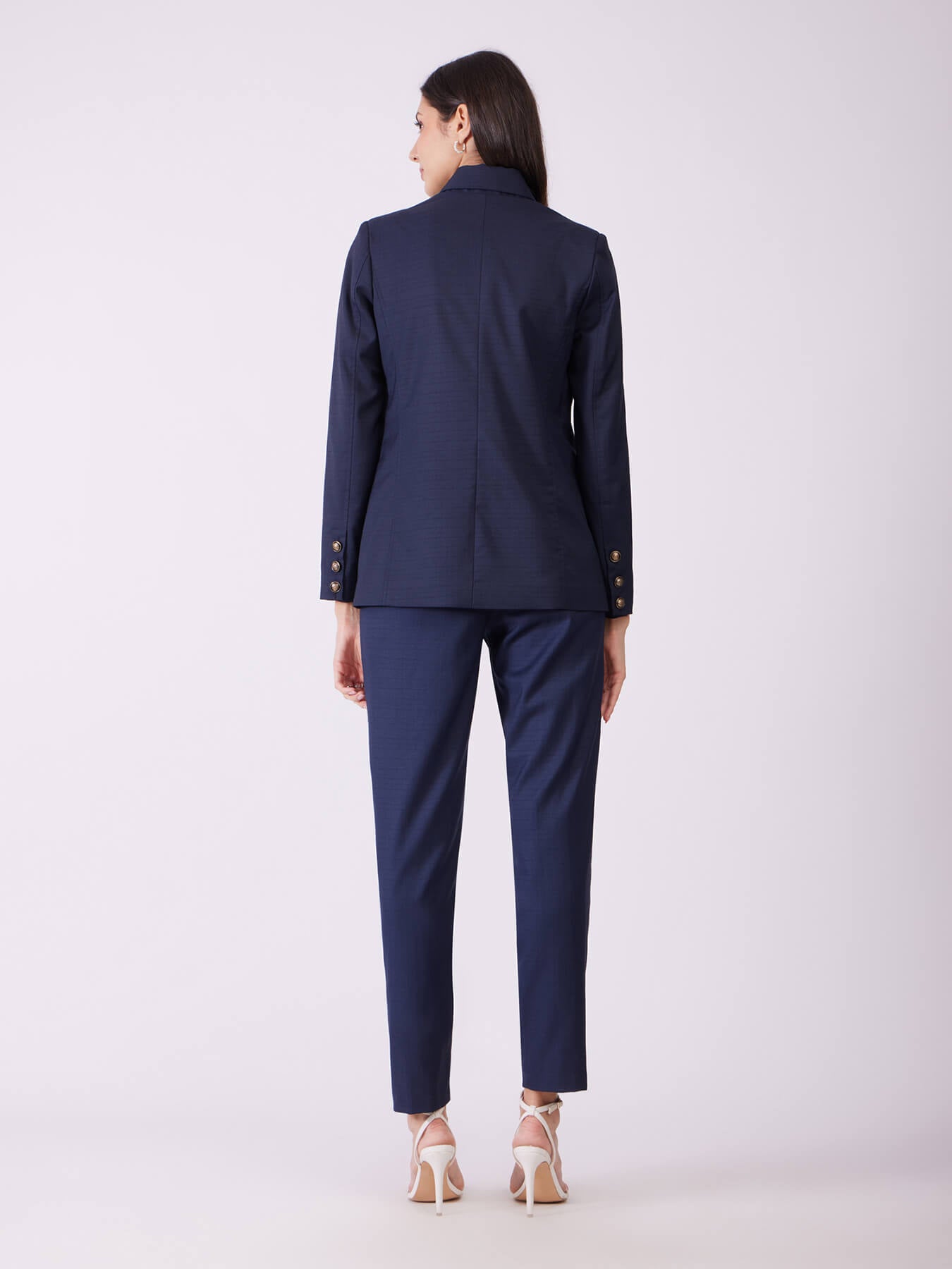 Blazer And Trousers Co-ord Set - Navy