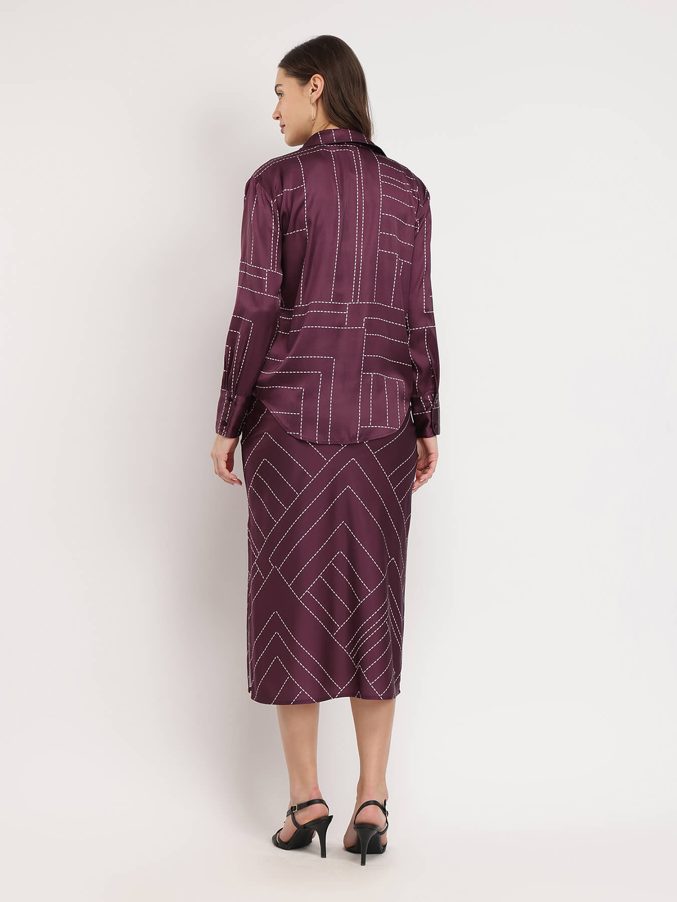 Dash and Dot Co-ord - Maroon