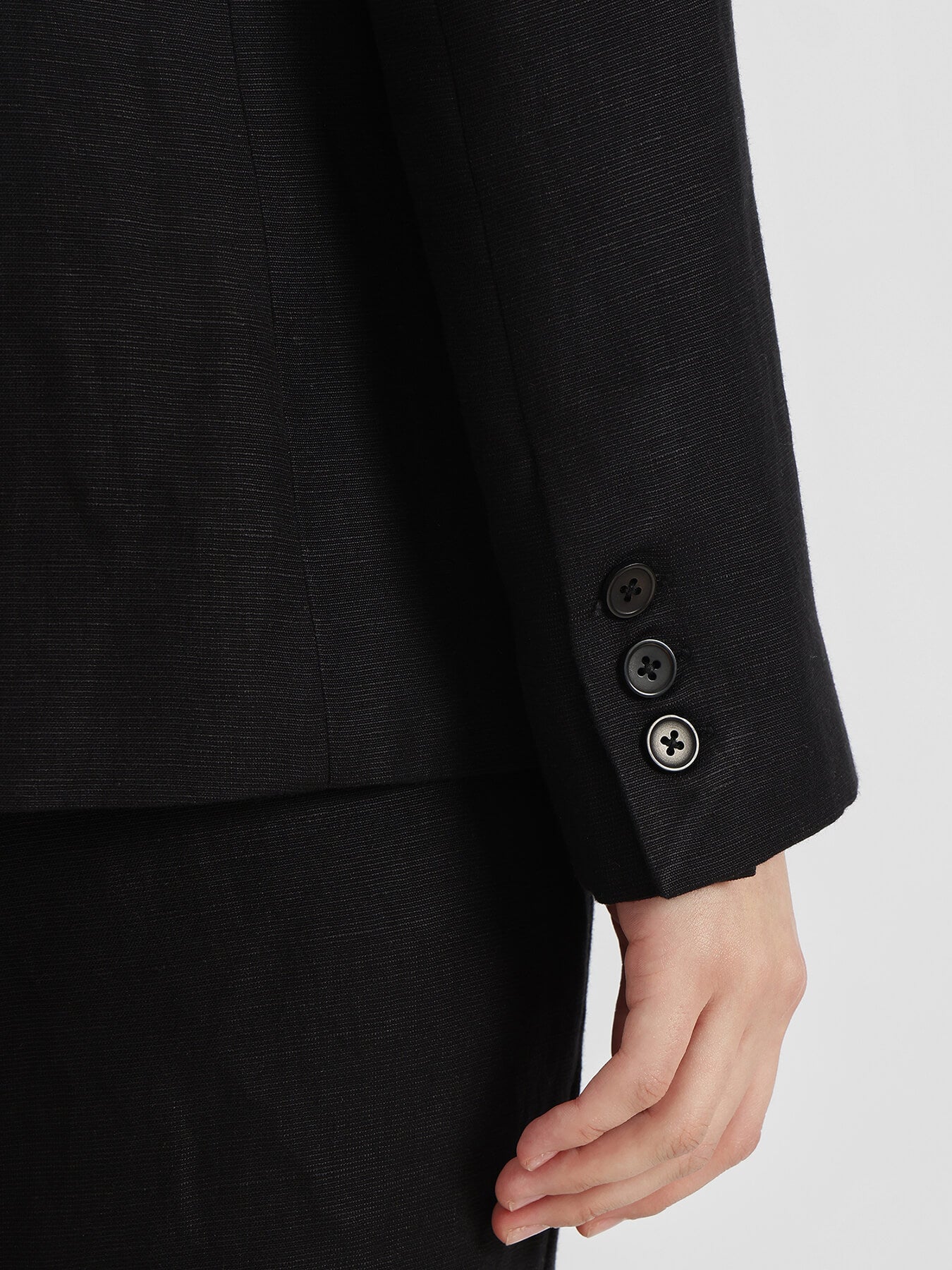 Linen Blazer Co-ord - Black