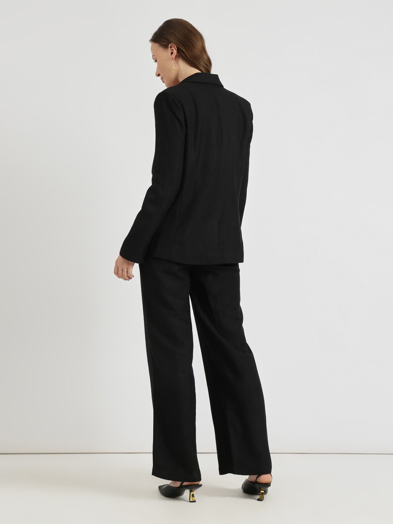 Linen Blazer Co-ord - Black