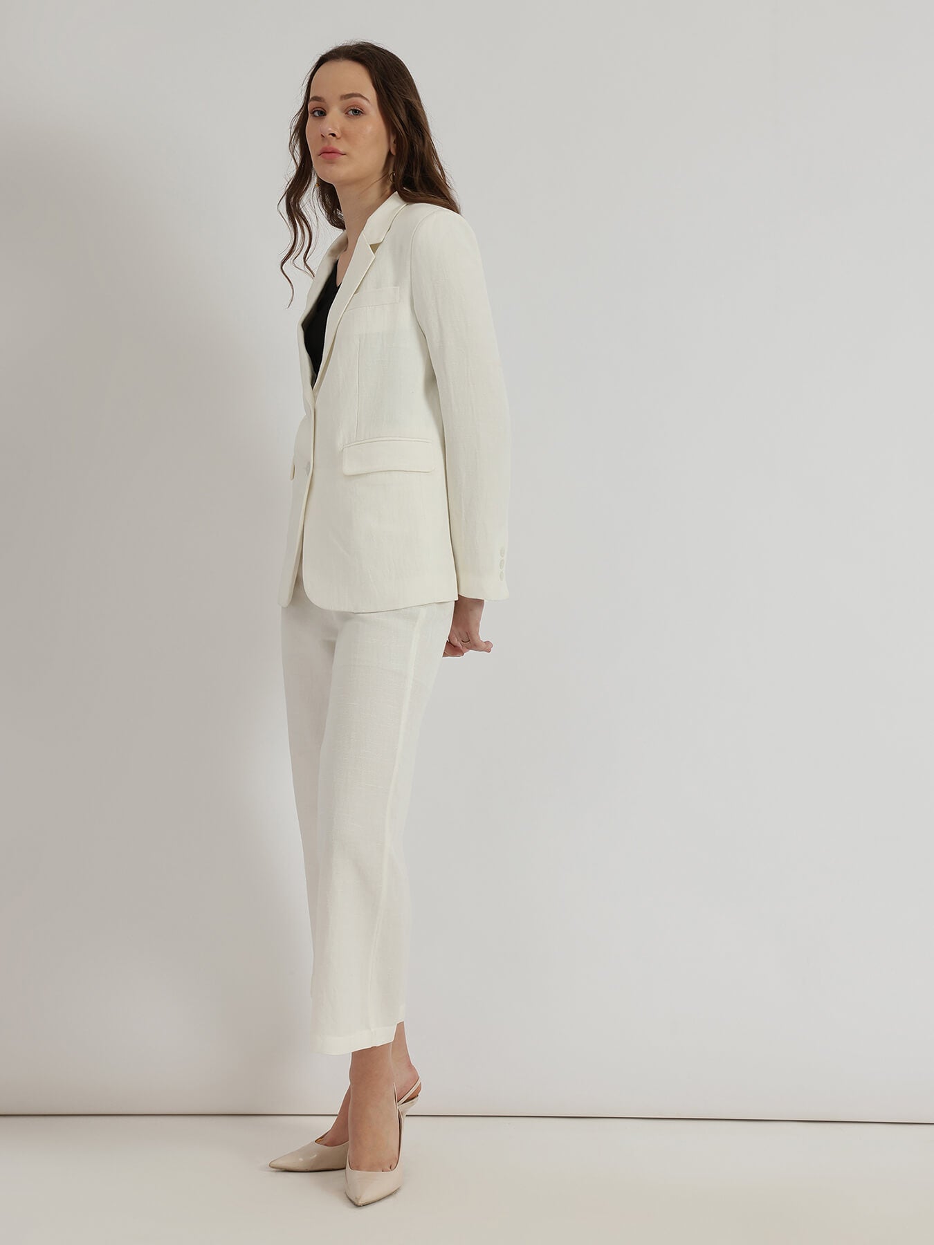 Linen Blazer Co-ord - Off White