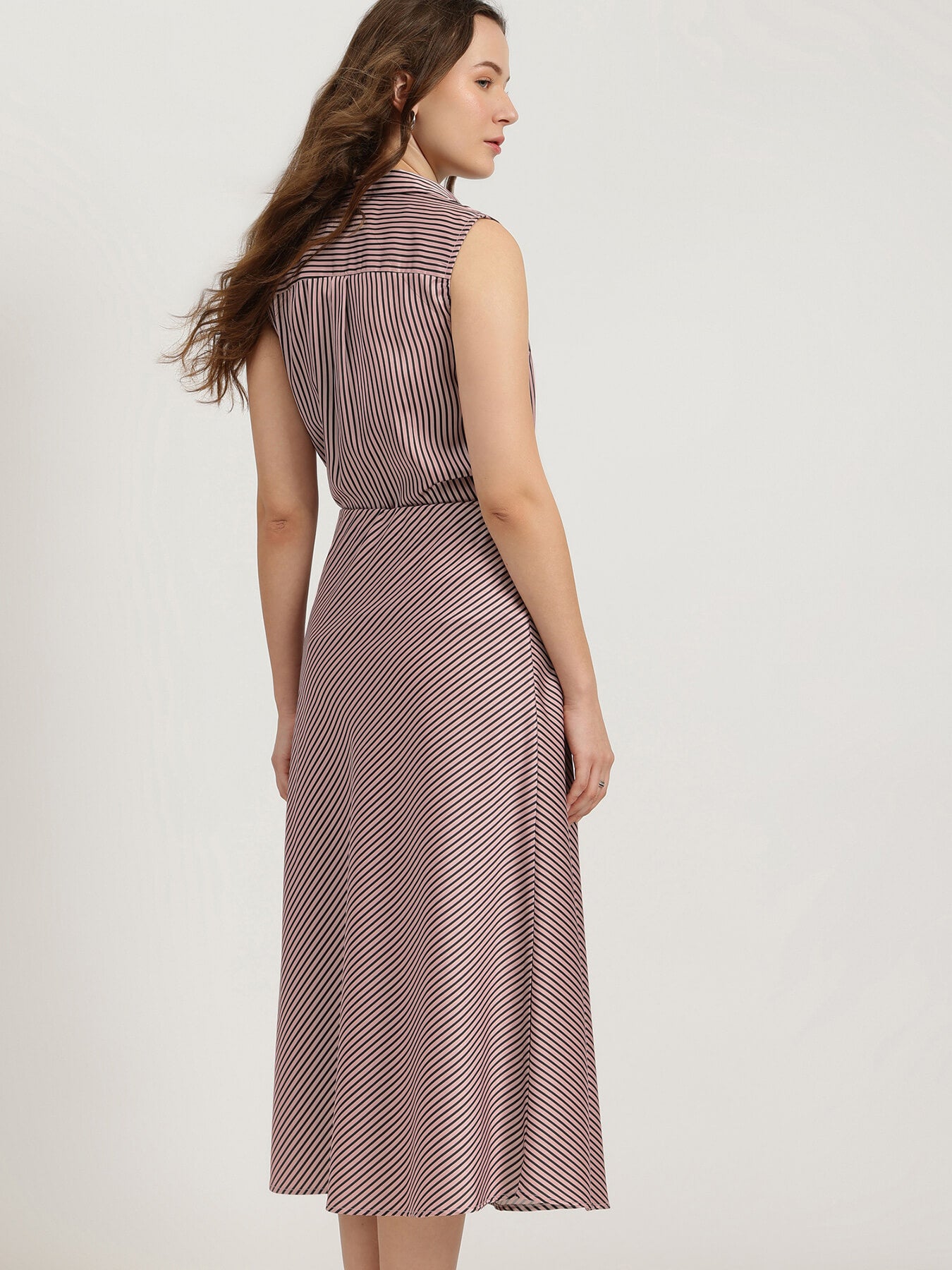 Shirt and Flared Skirt Co-ord - Dusty Pink
