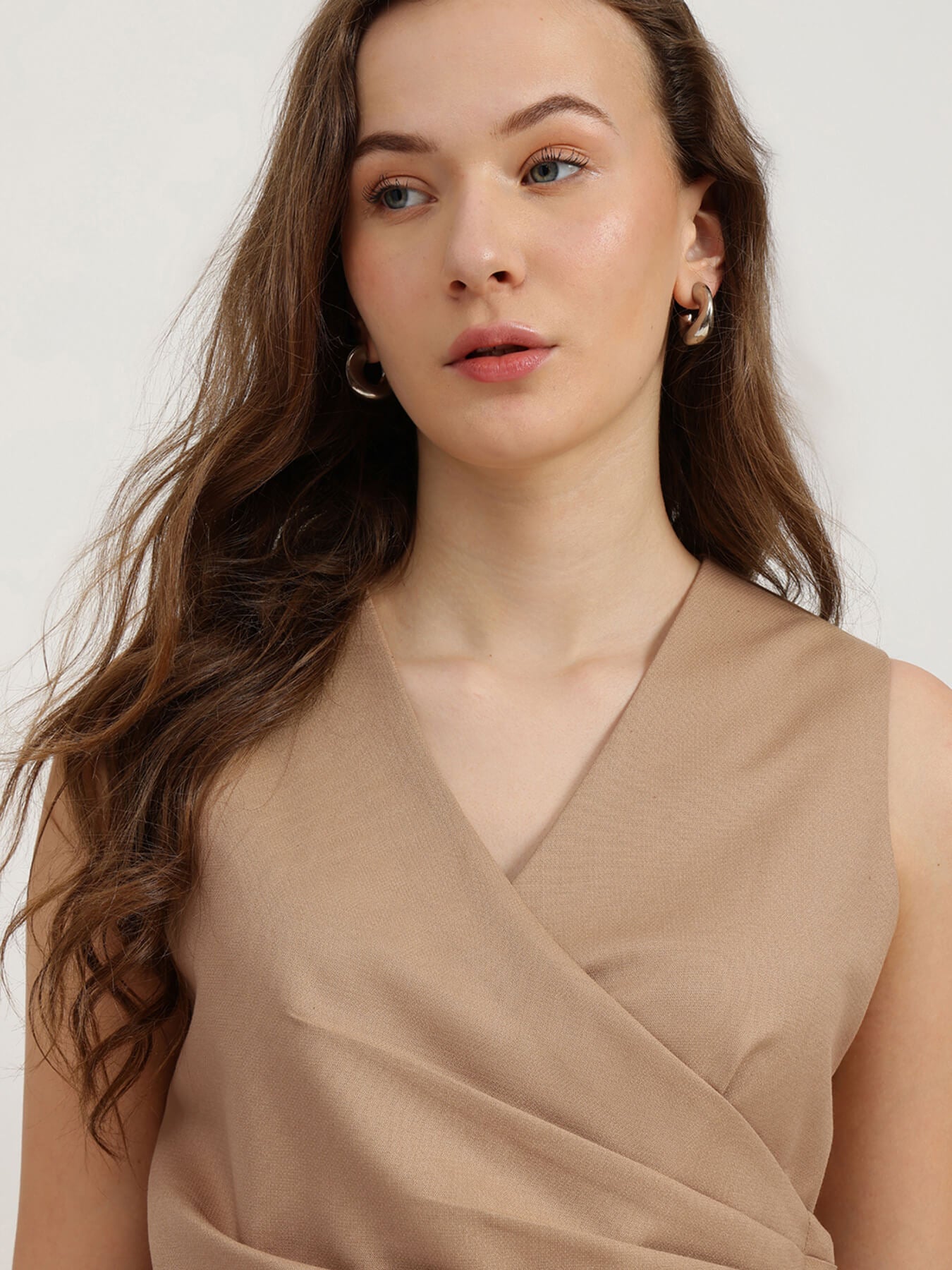 Waistcoat and Straight Fit Trousers Coord - Beige