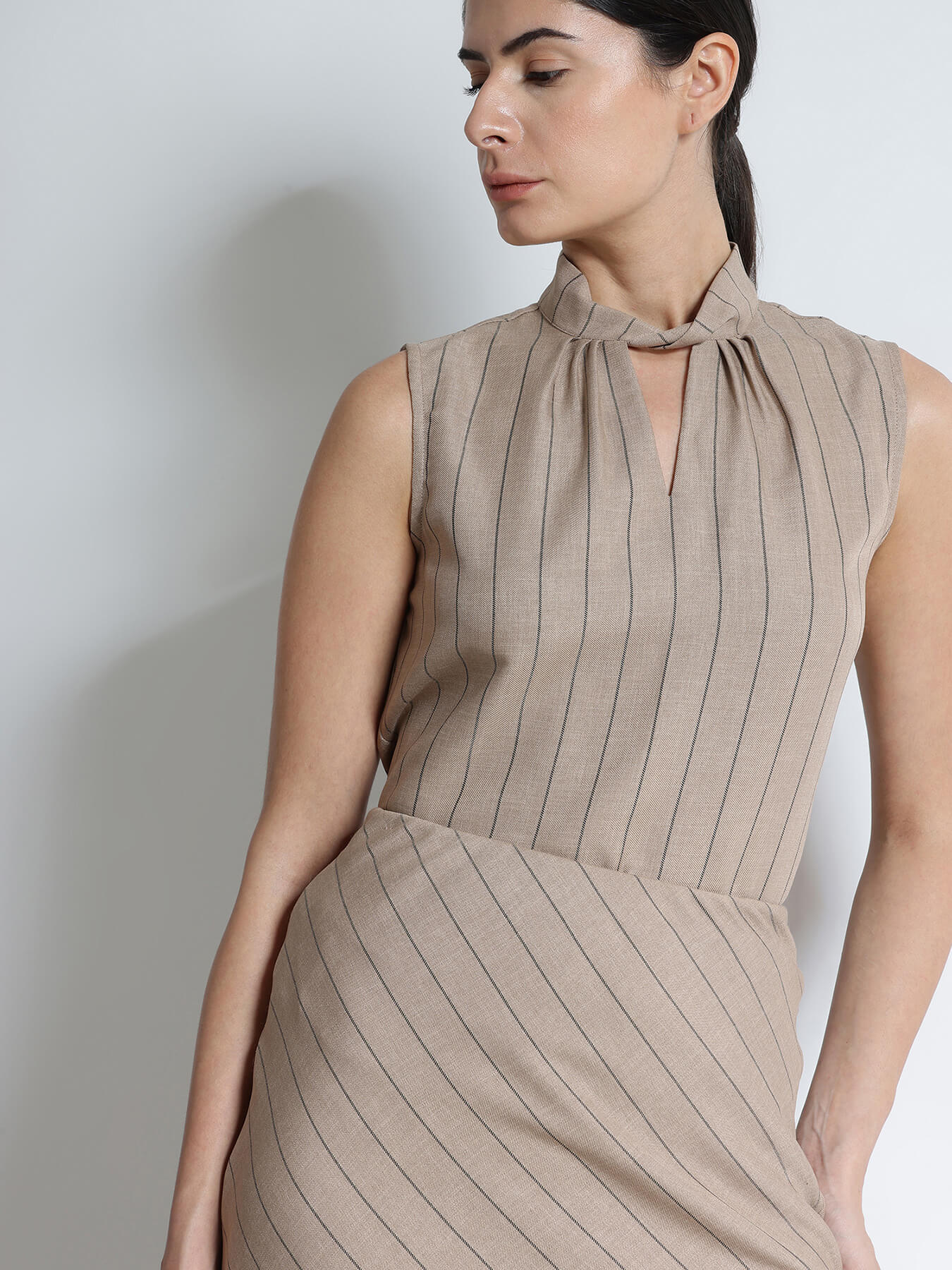 Top and A-line Skirt Co-ord- Brown