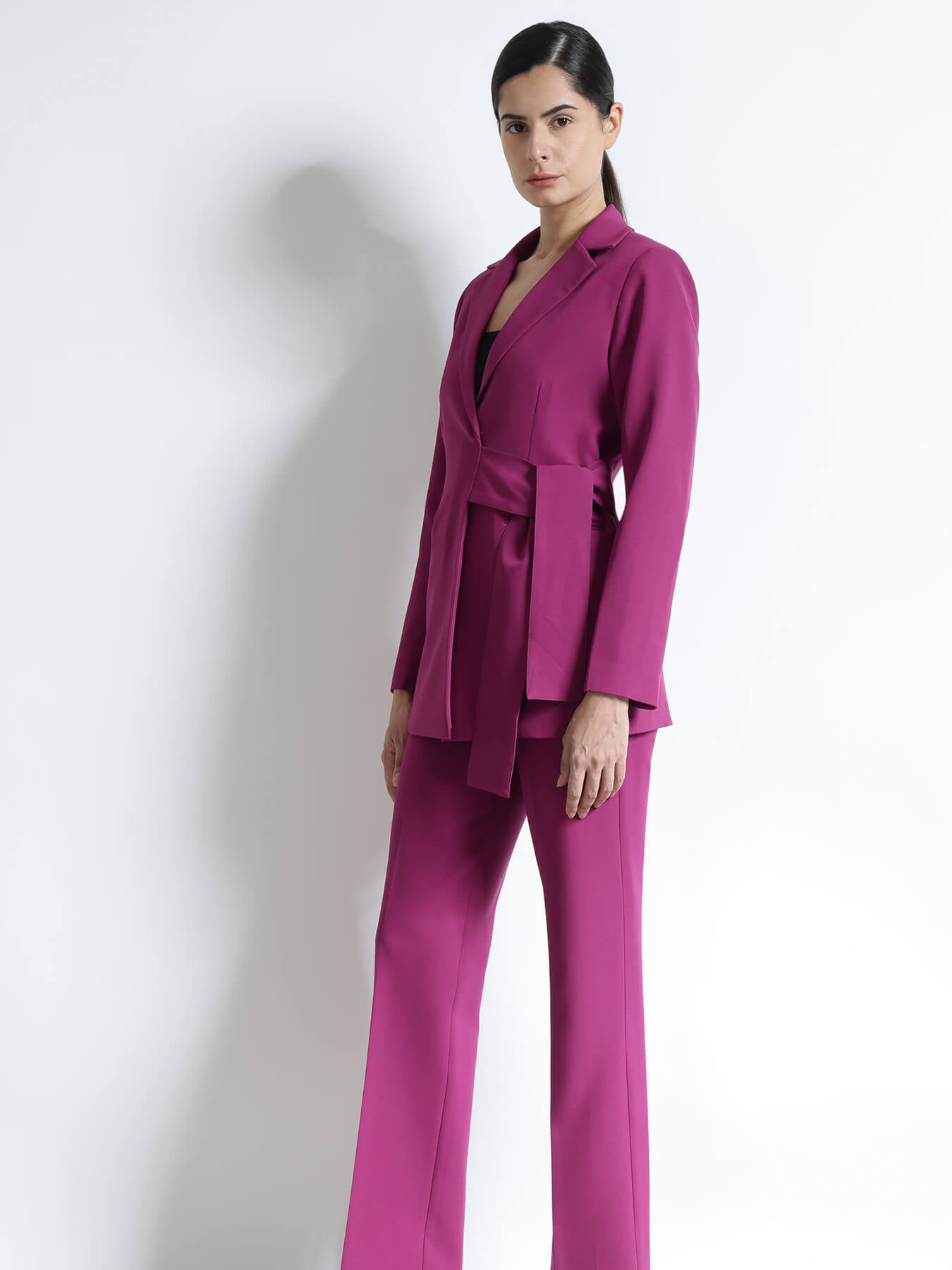 Waistcoat and Straight Fit Trousers Co-ord - Purple