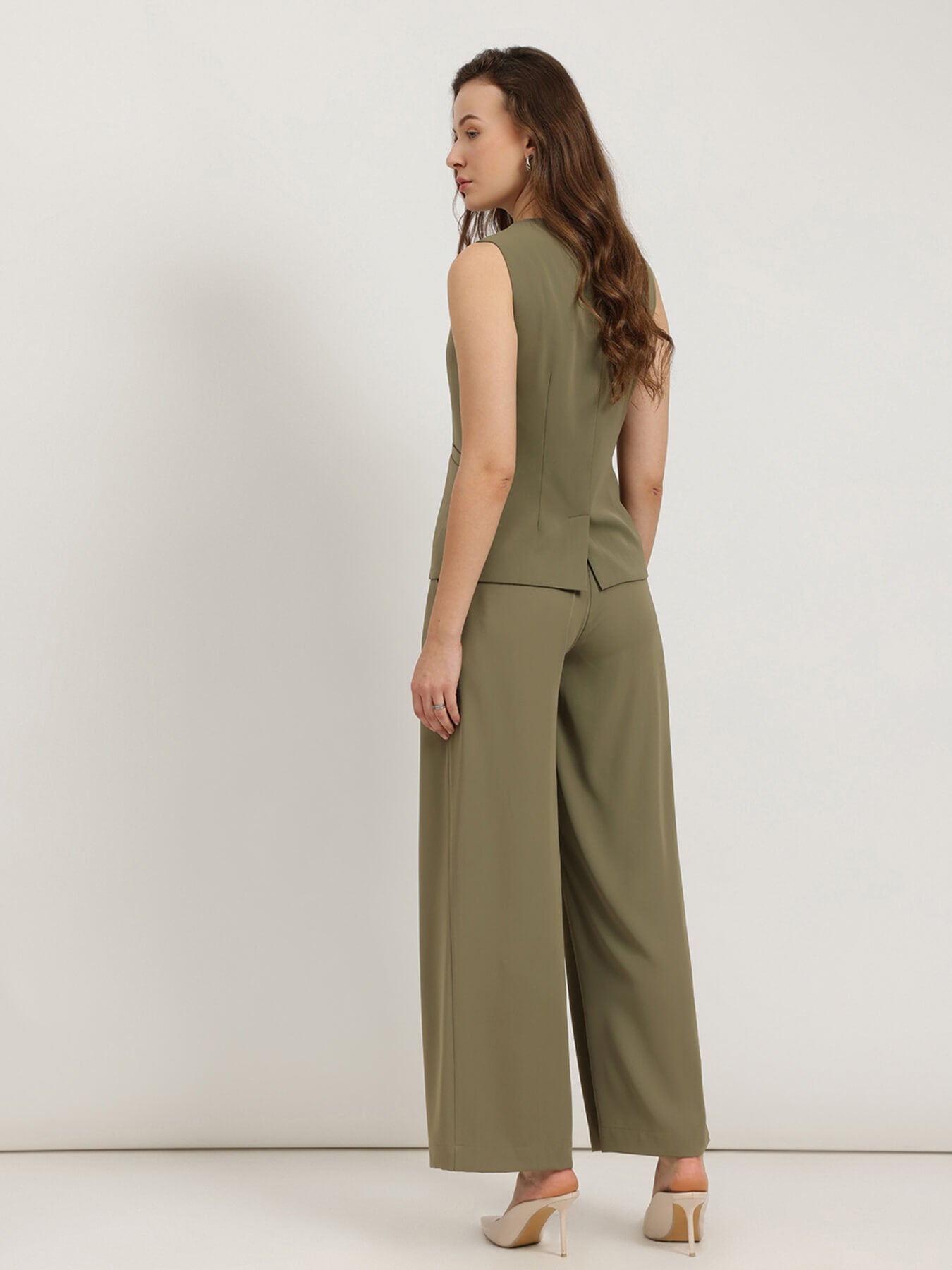 Waistcoat and Trousers Co-ord - Olive
