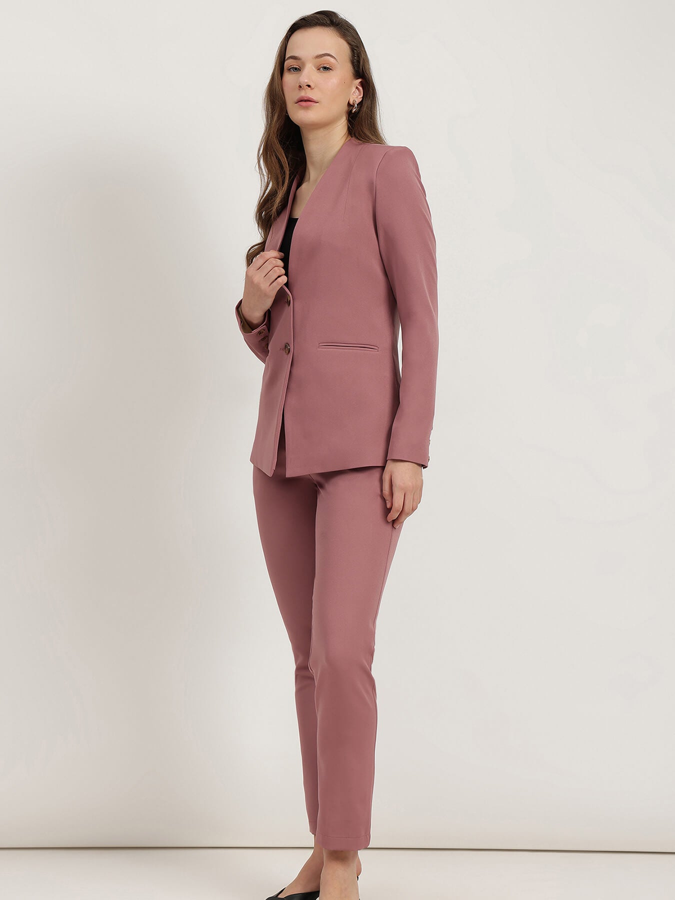 Blazer and Trousers Co-ord - Dusty Pink