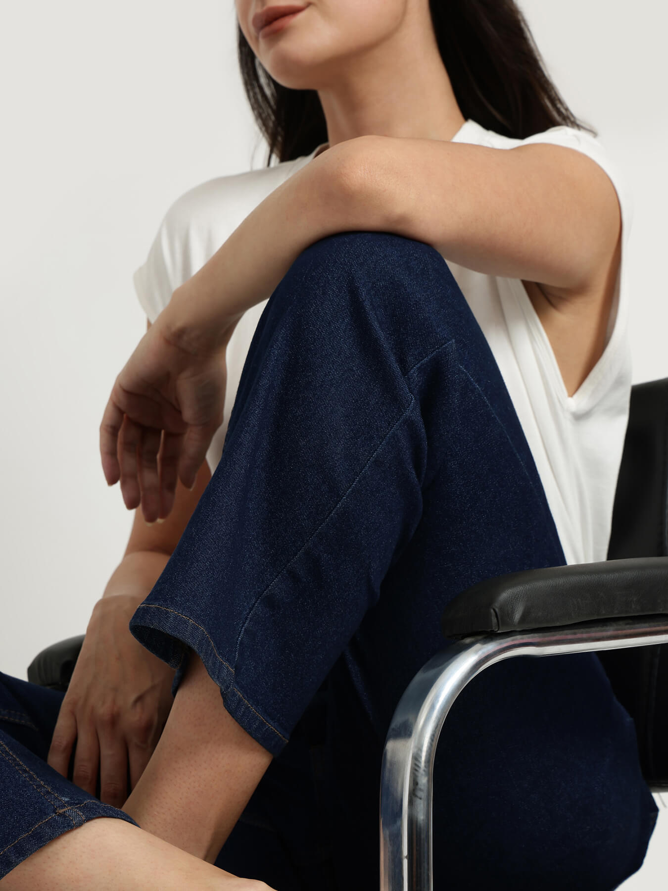 FableStreet Wide Leg Jeans - Dark Blue