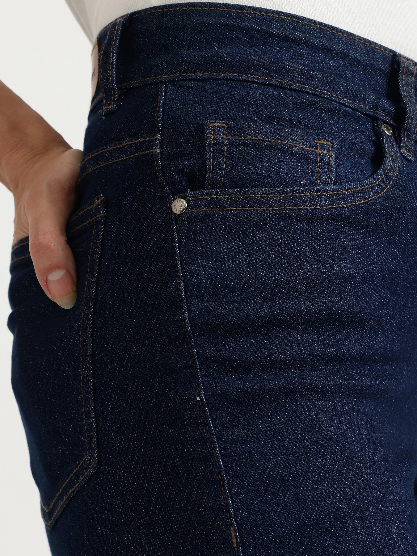 FableStreet Wide Leg Jeans - Dark Blue