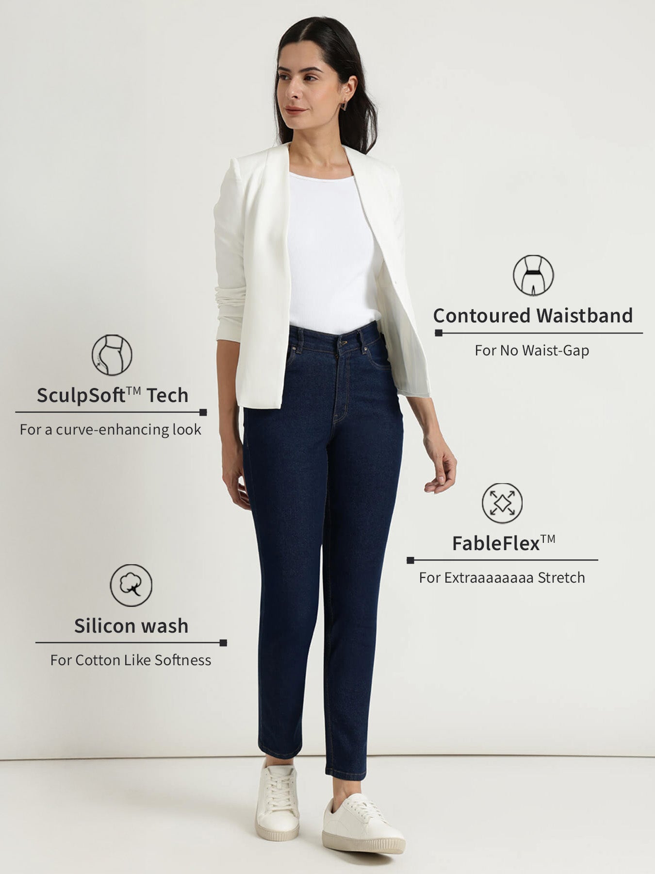 Straight Fit Jeans - Dark Blue