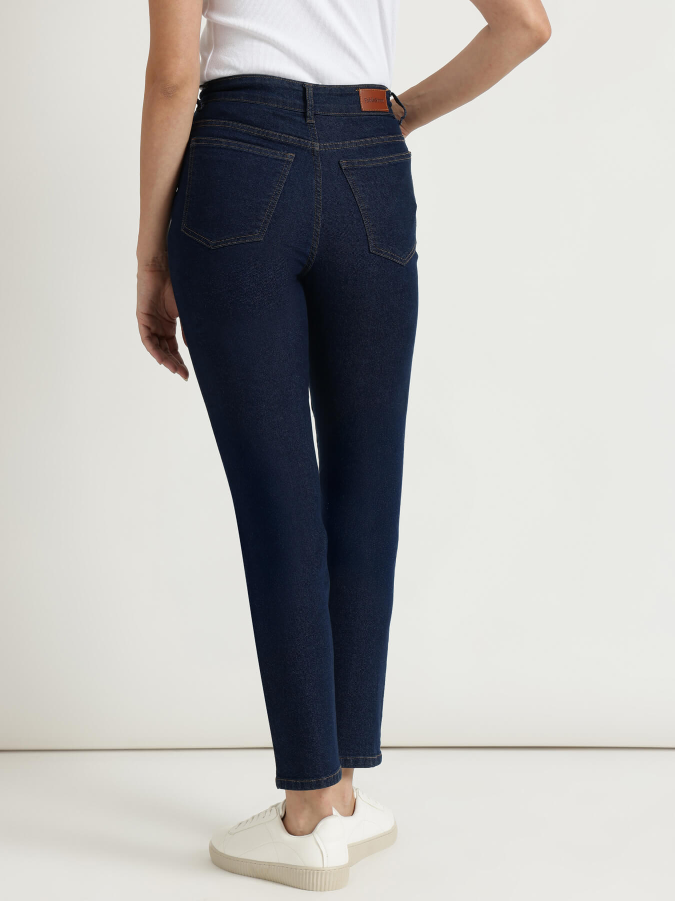 FableStreet Straight Fit Jeans - Dark Blue