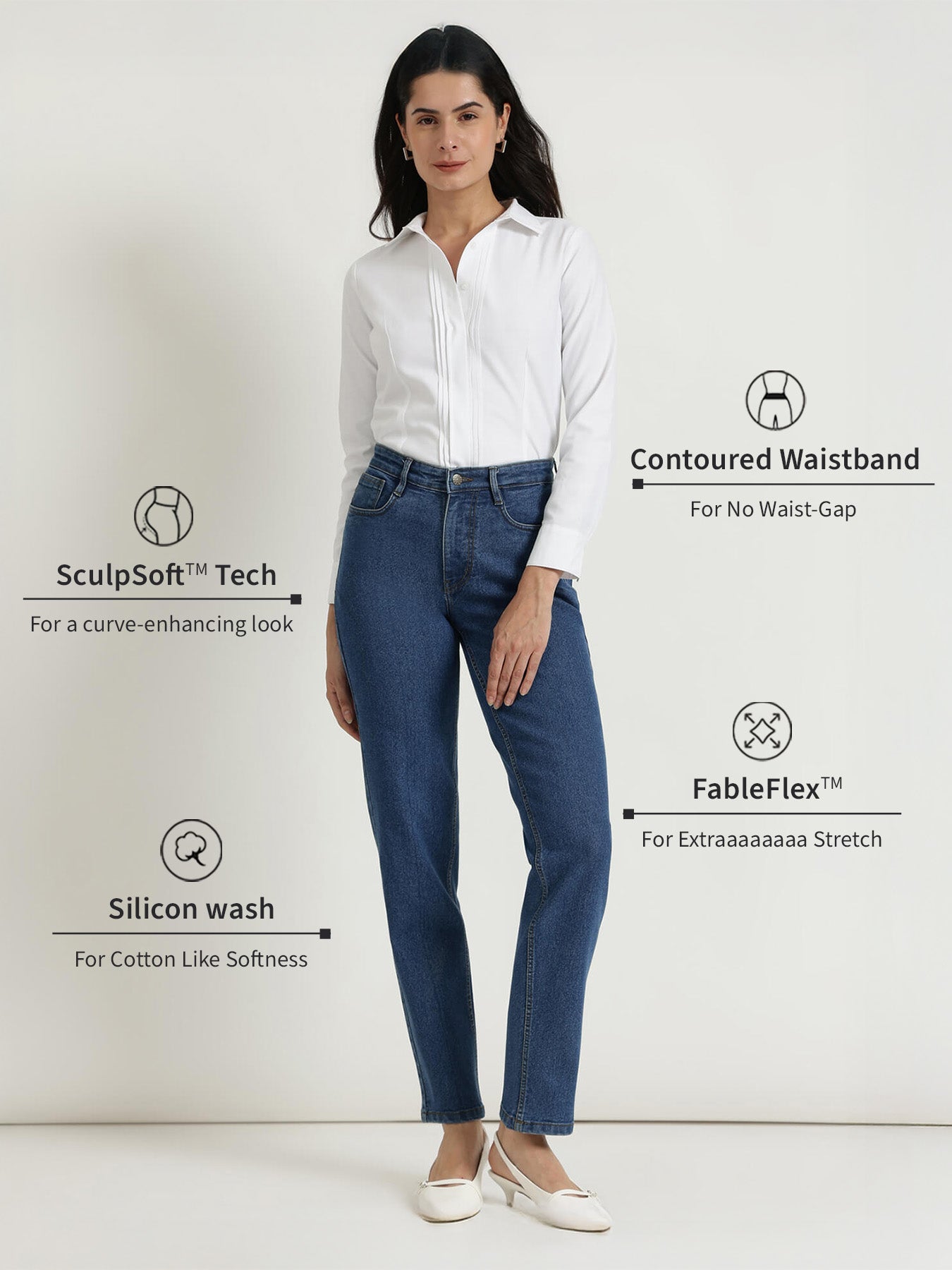 Straight Fit Jeans - Blue