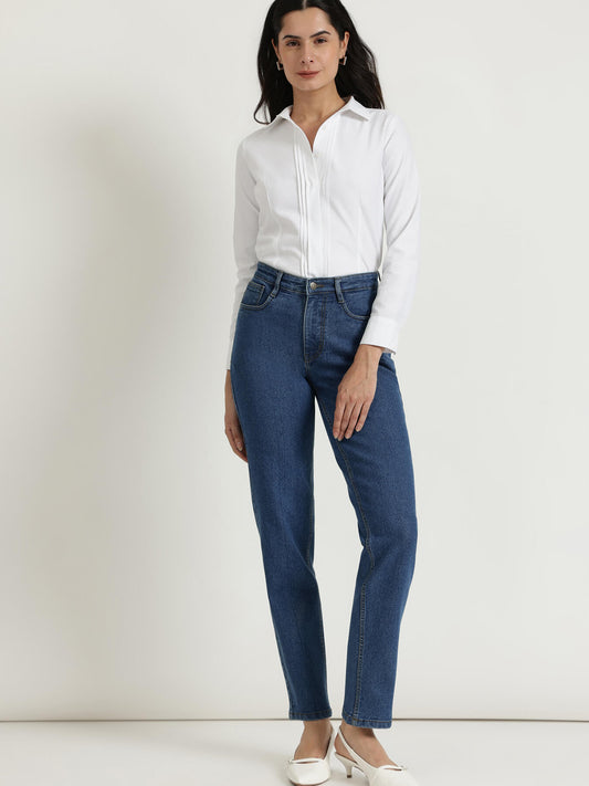 FableStreet Straight Fit Jeans - Blue