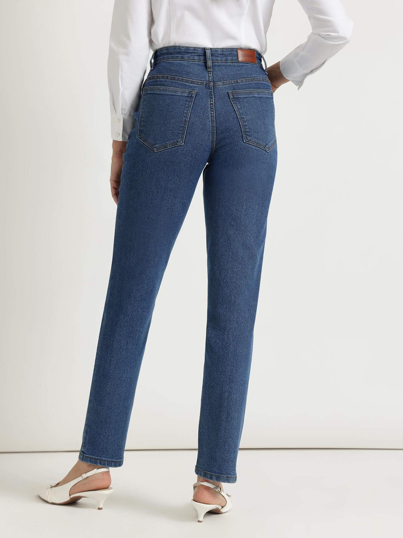 FableStreet Straight Fit Jeans - Blue