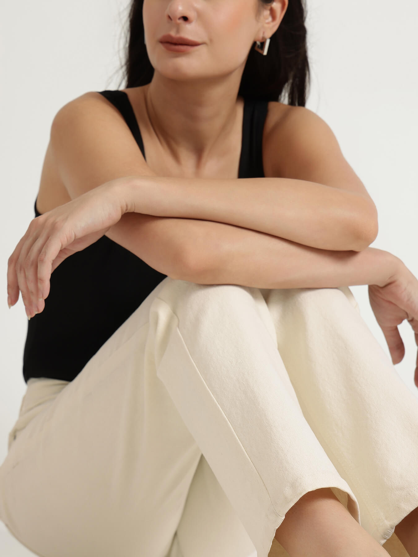 FableStreet Straight Fit Jeans - White