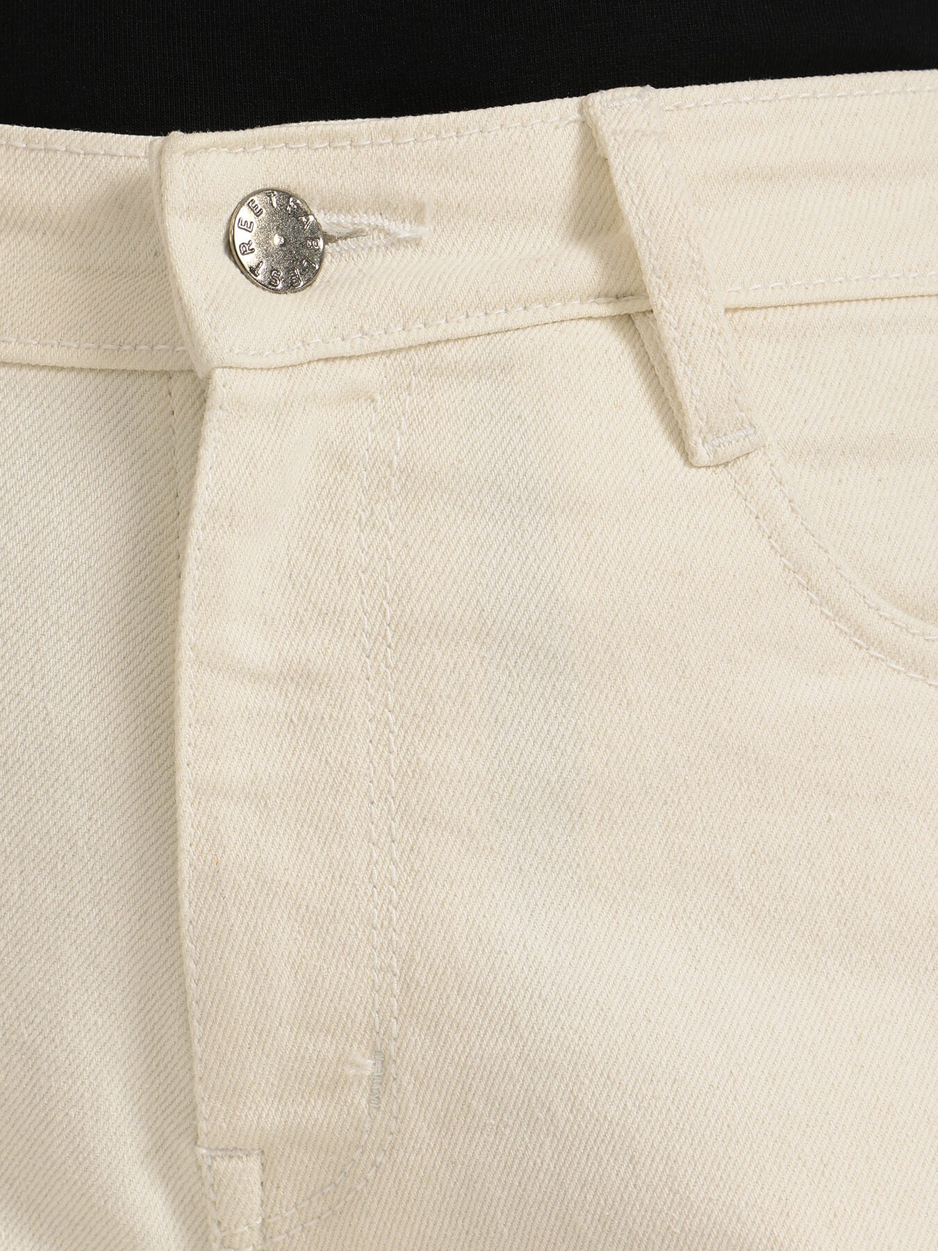 FableStreet Straight Fit Jeans - White