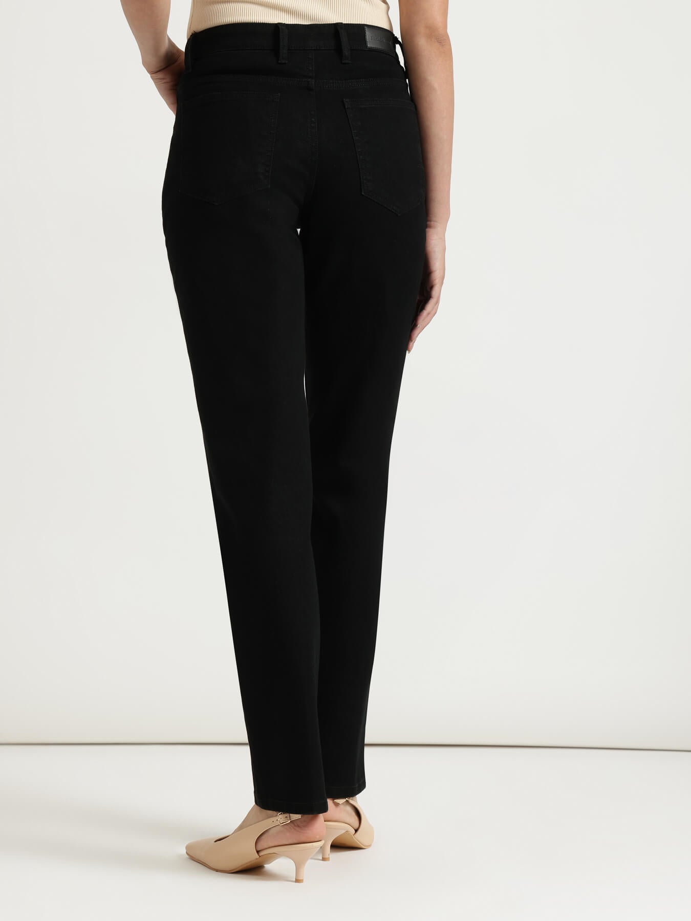 FableStreet Straight Fit Jeans - Black