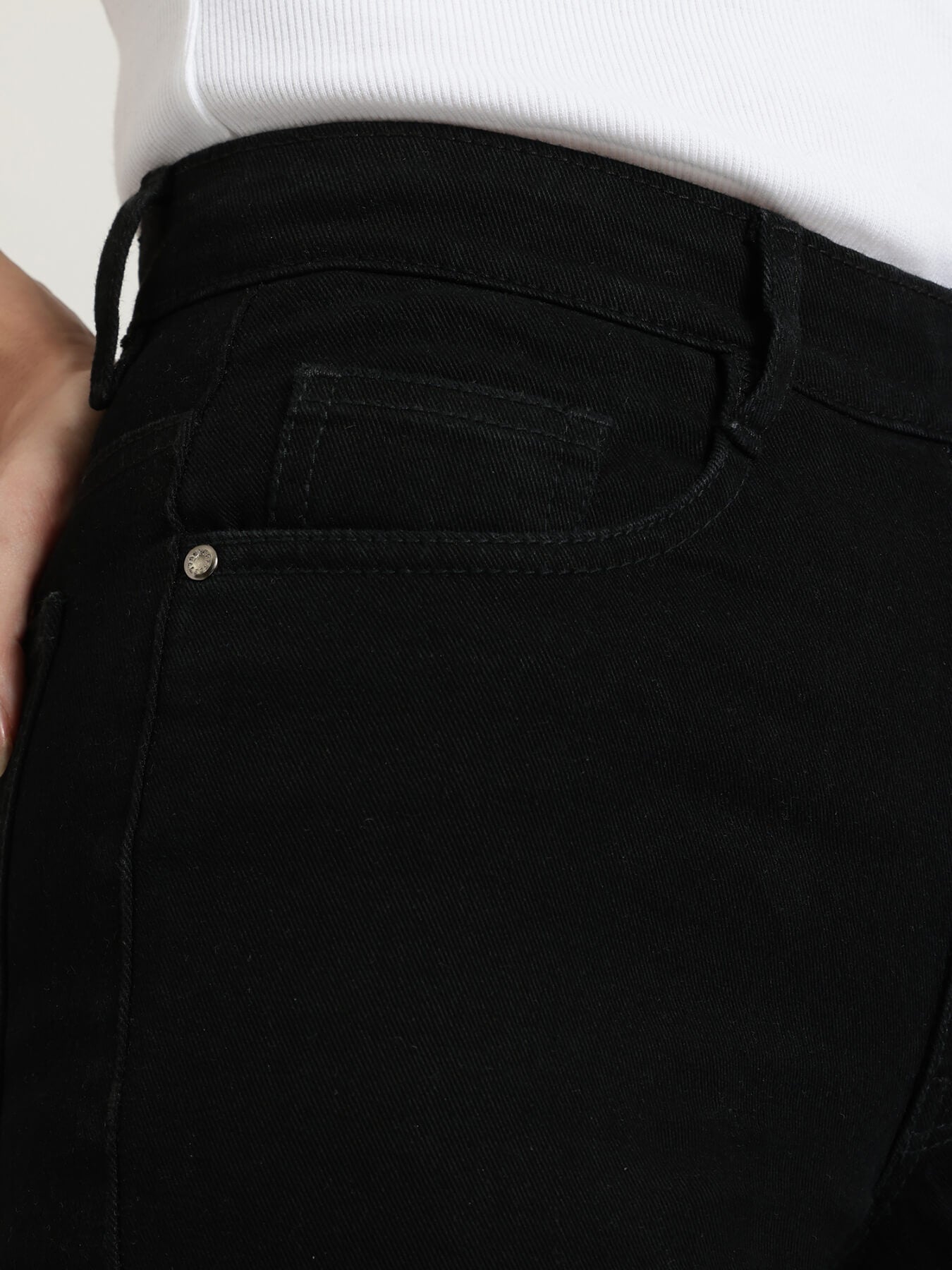 FableStreet Wide Leg Jeans - Black