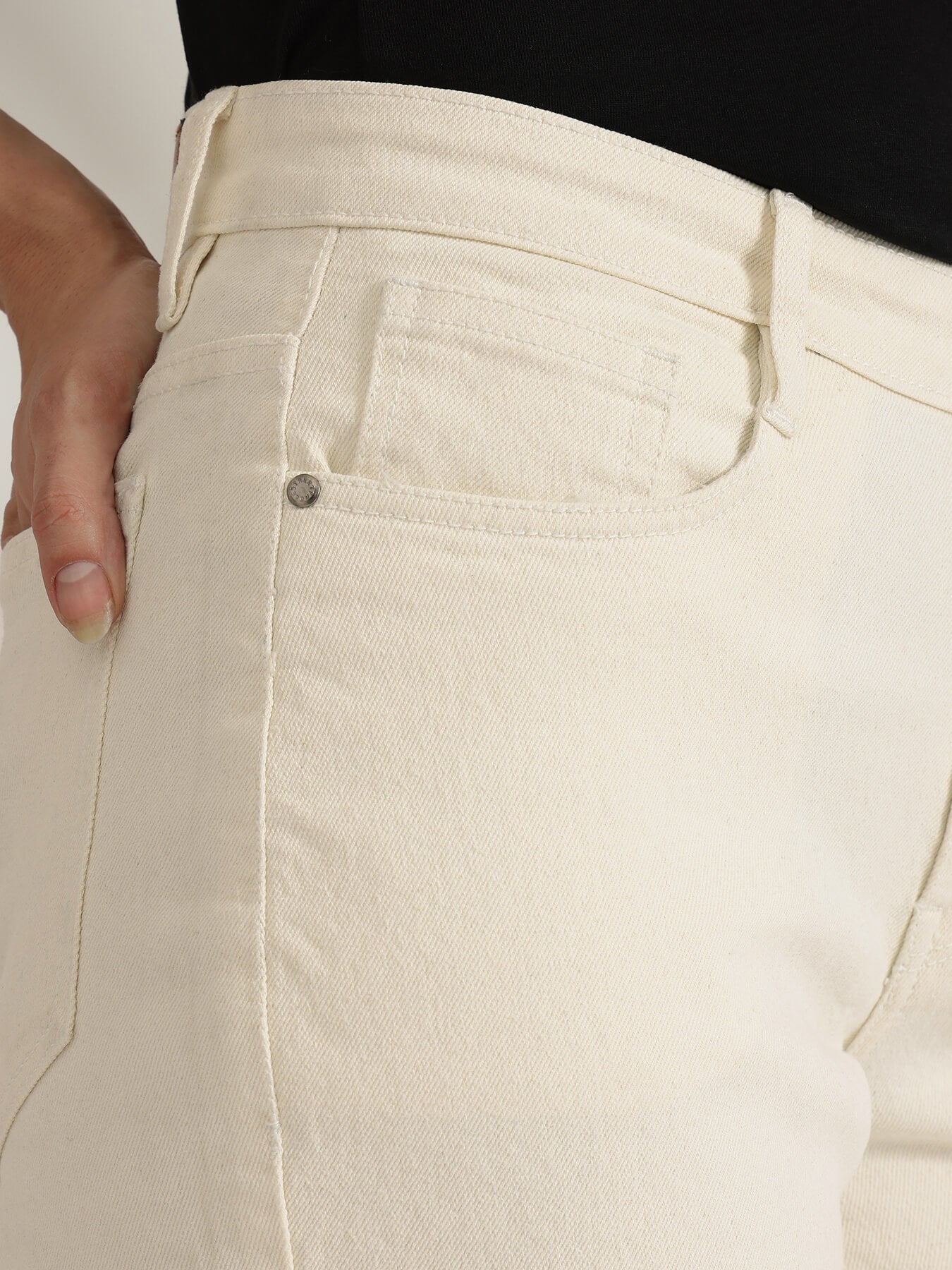 FableStreet Wide Leg Jeans - White