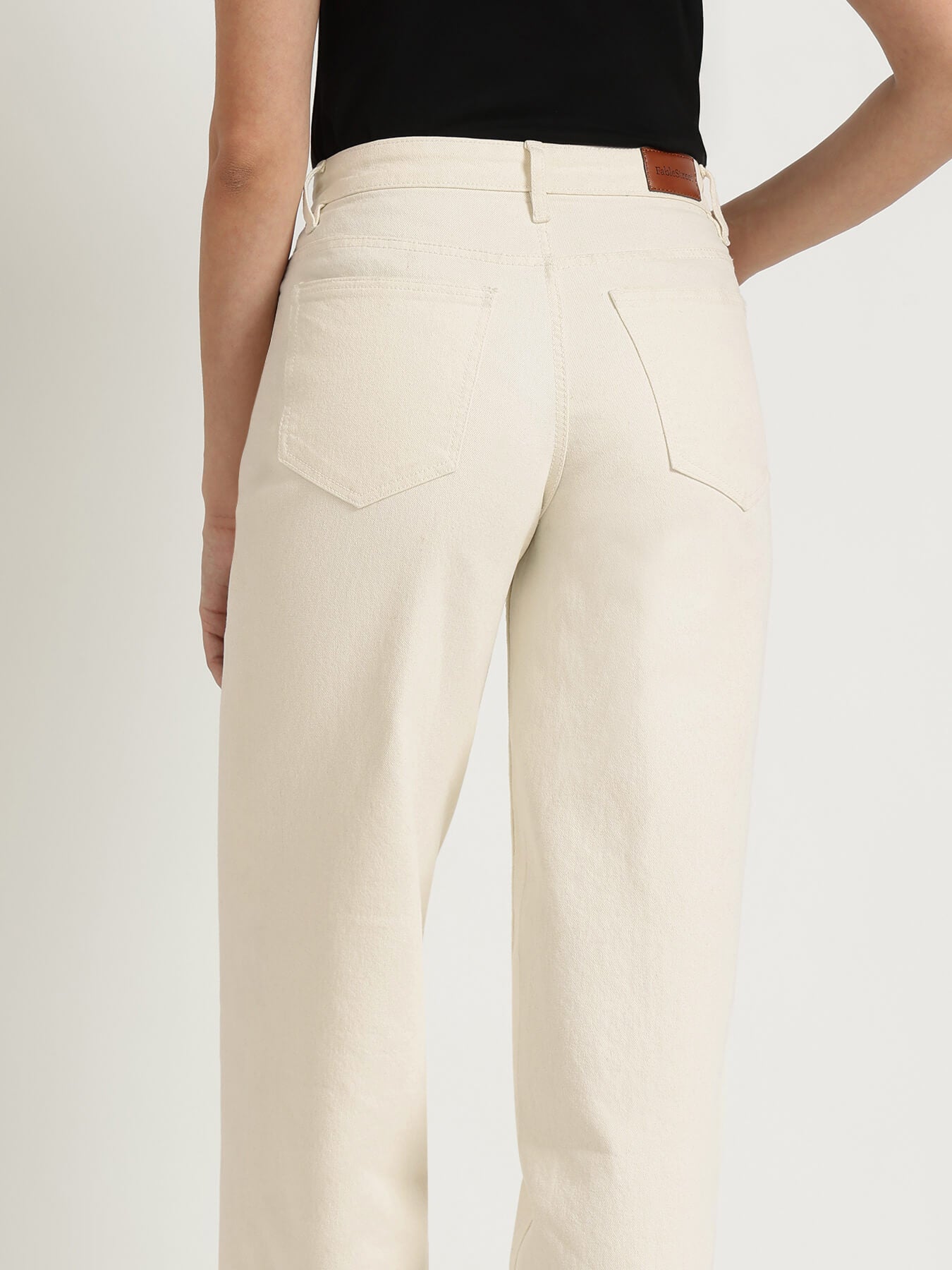FableStreet Wide Leg Jeans - White