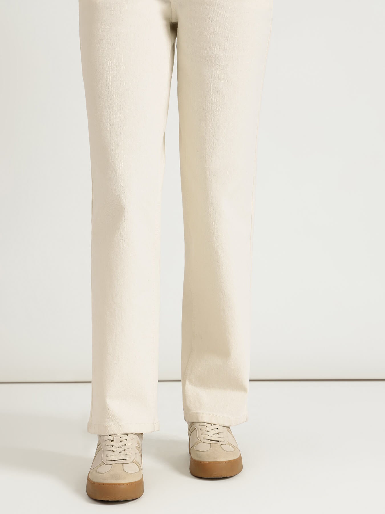 FableStreet Wide Leg Jeans - White