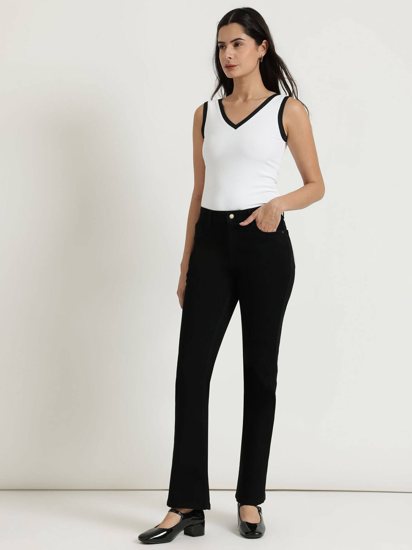 FableStreet Bootcut Jeans - Black