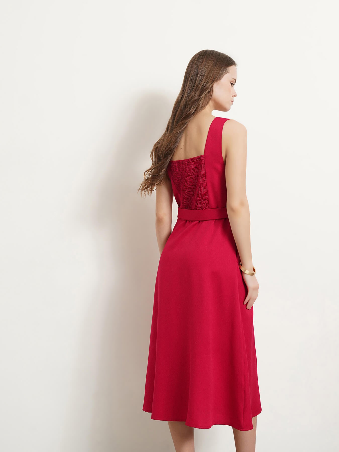 Fit And Flare Dress - Fuchsia
