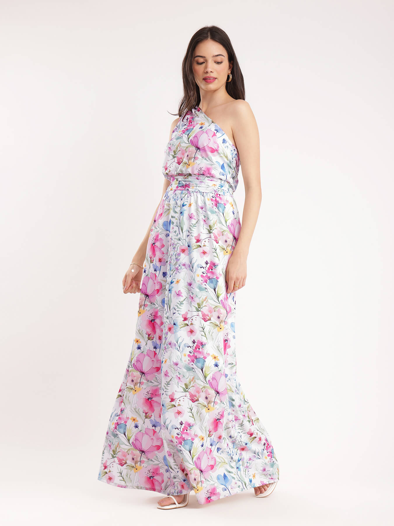 One Shoulder Dress - White