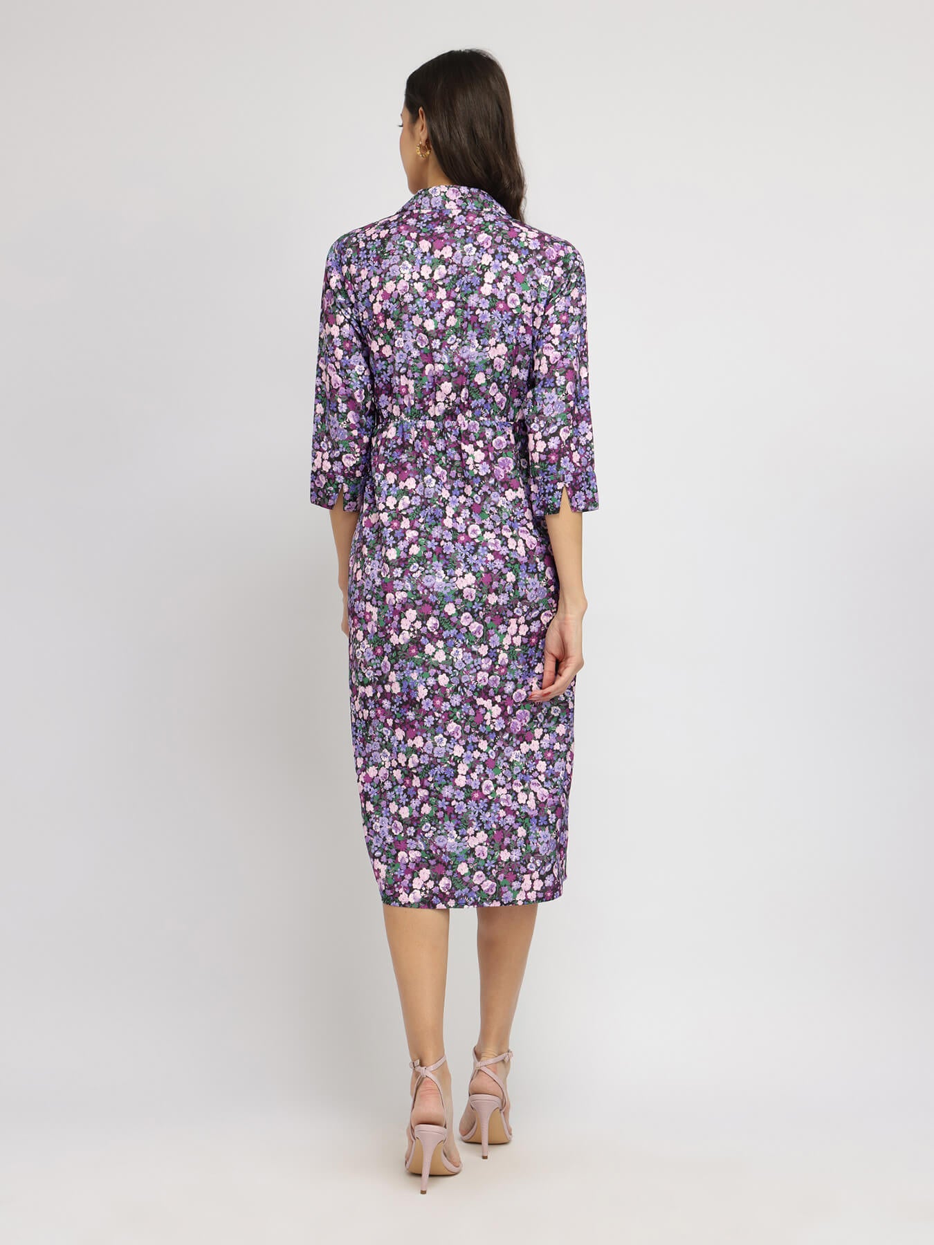 Floral Sheath Dress - Purple