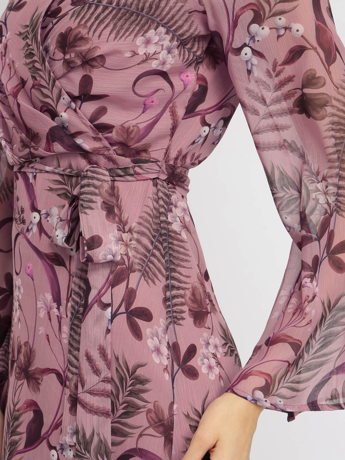 Floral A-line Dress - Pink
