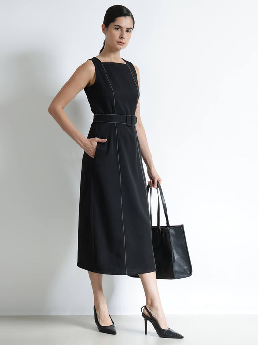 Shift Midi Dress - Black