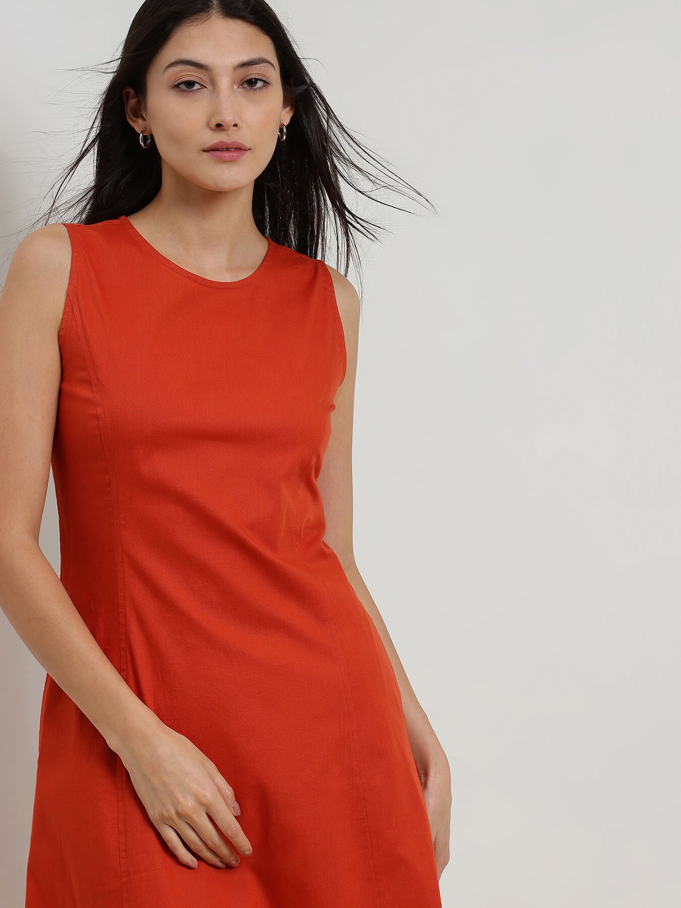 A-Line Maxi Dress - Rust