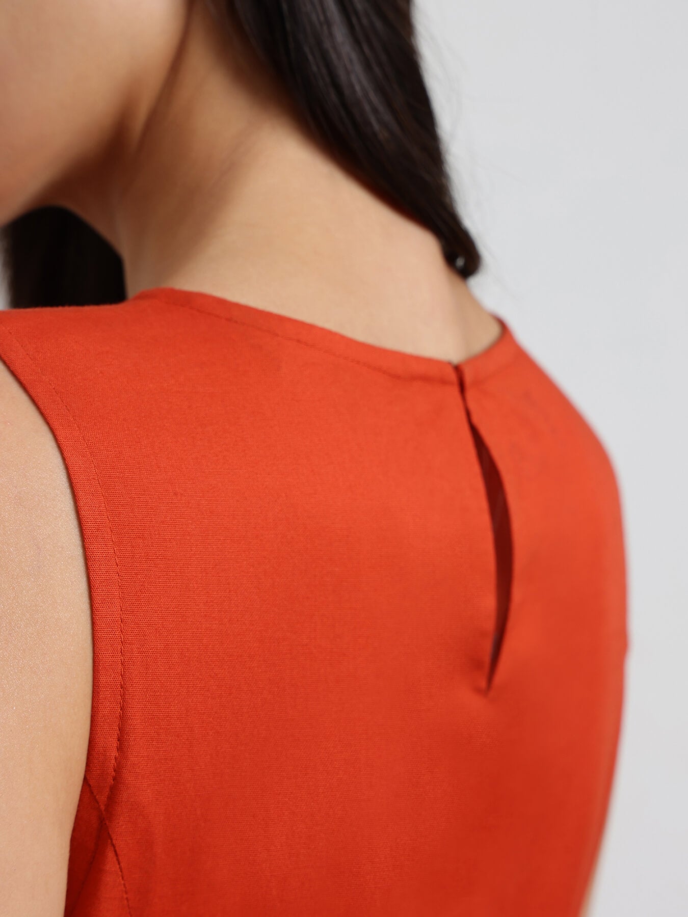 A-Line Maxi Dress - Rust