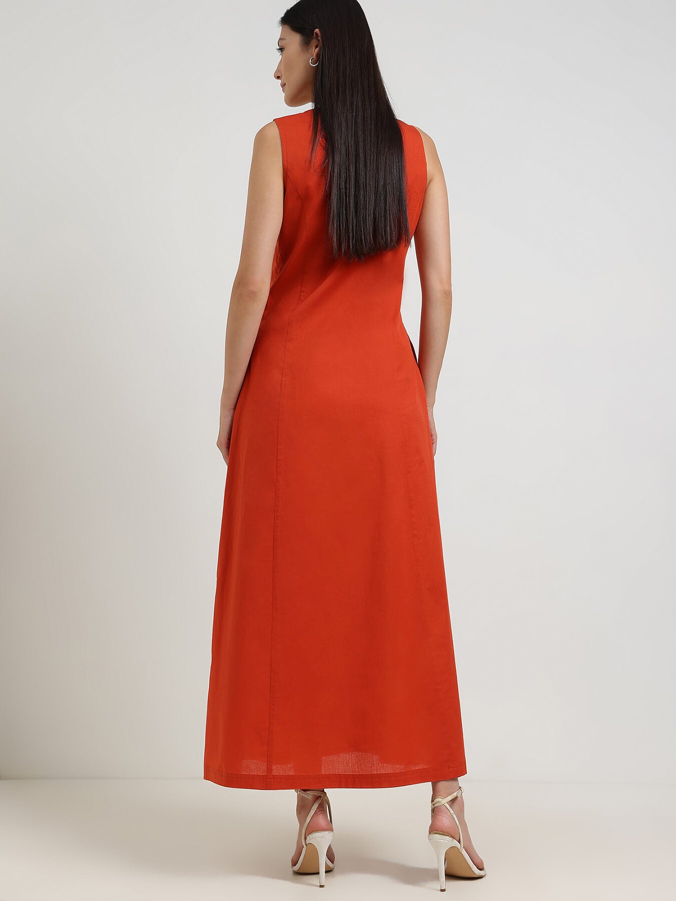 A-Line Maxi Dress - Rust