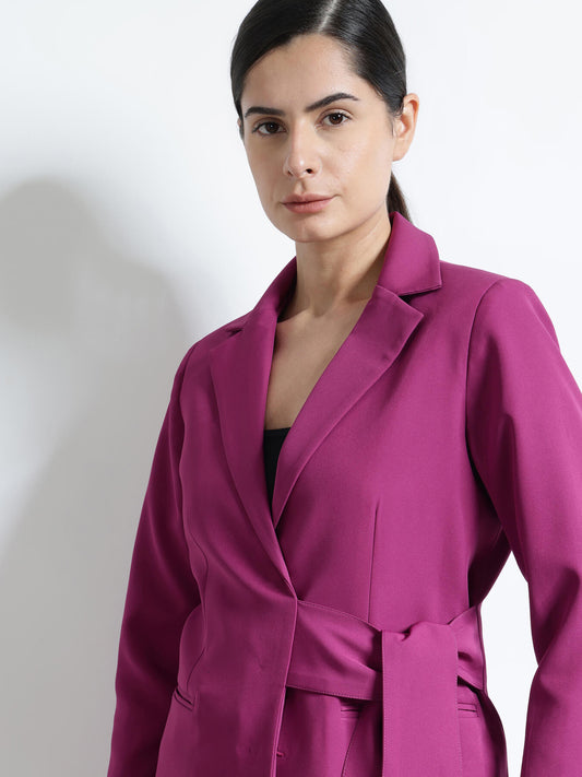 Double Breasted Blazer - Purple