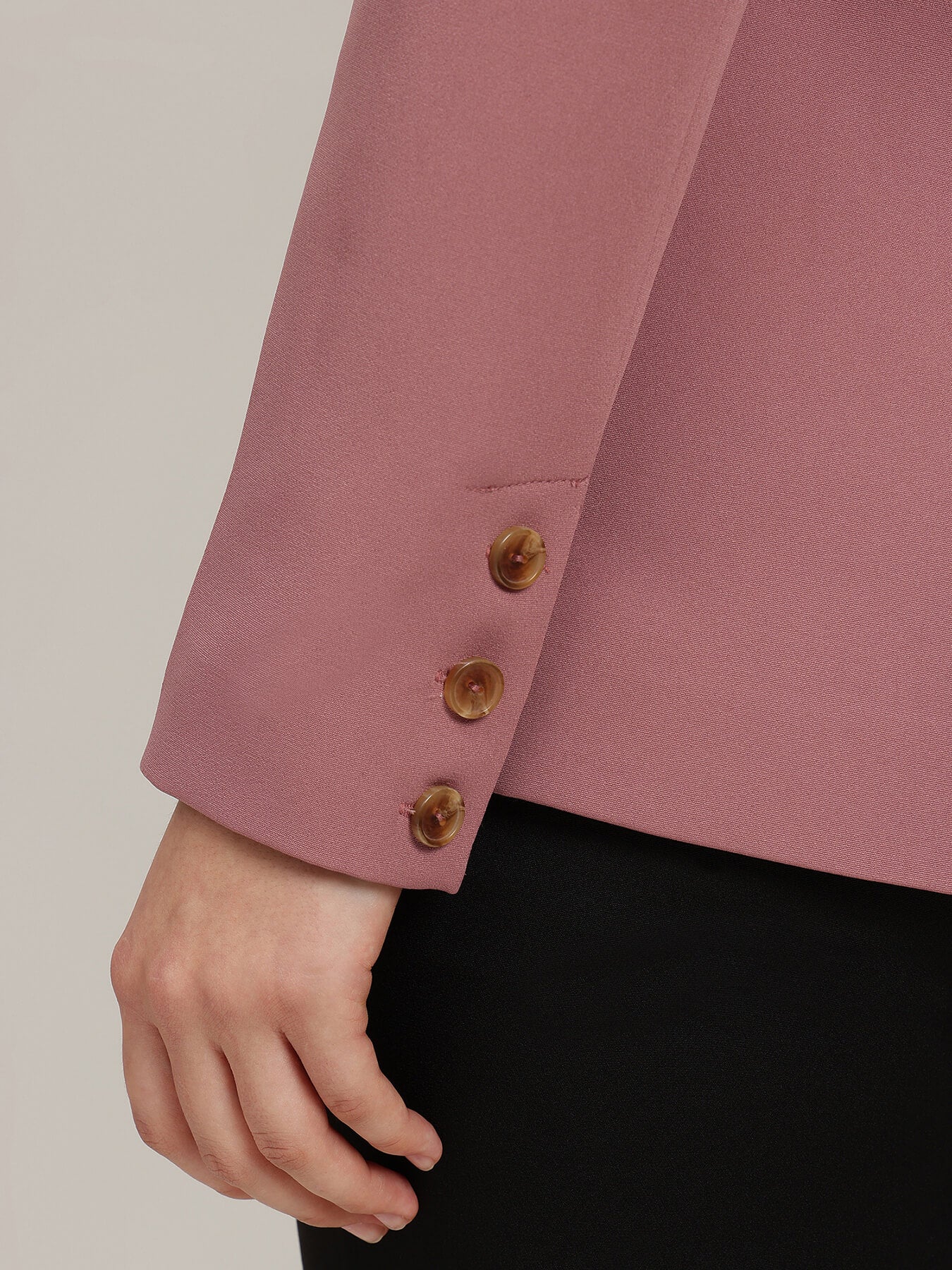 Single Breasted Blazer - Dusty Pink