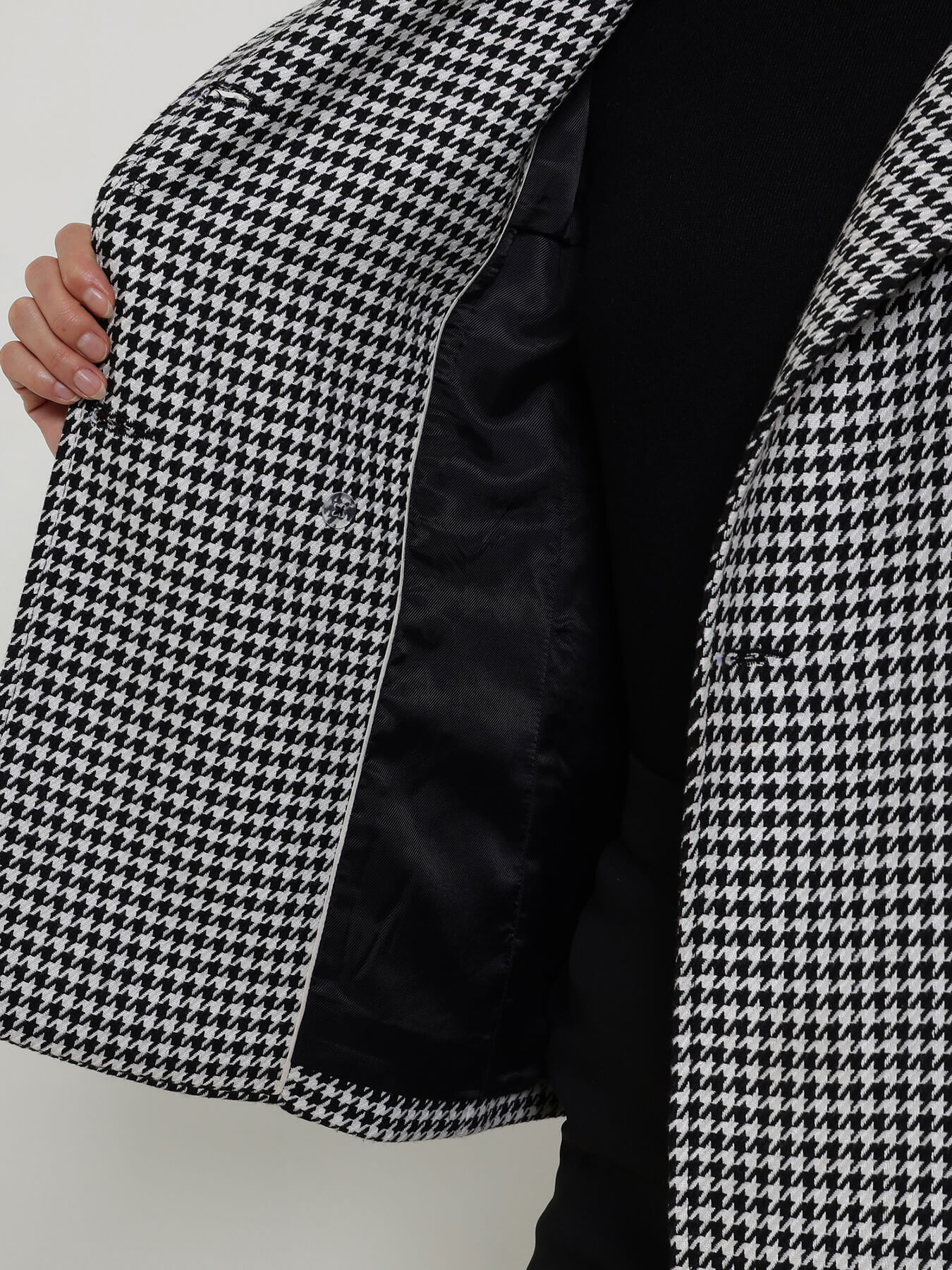 Double Breasted Tweed Jacket - Grey