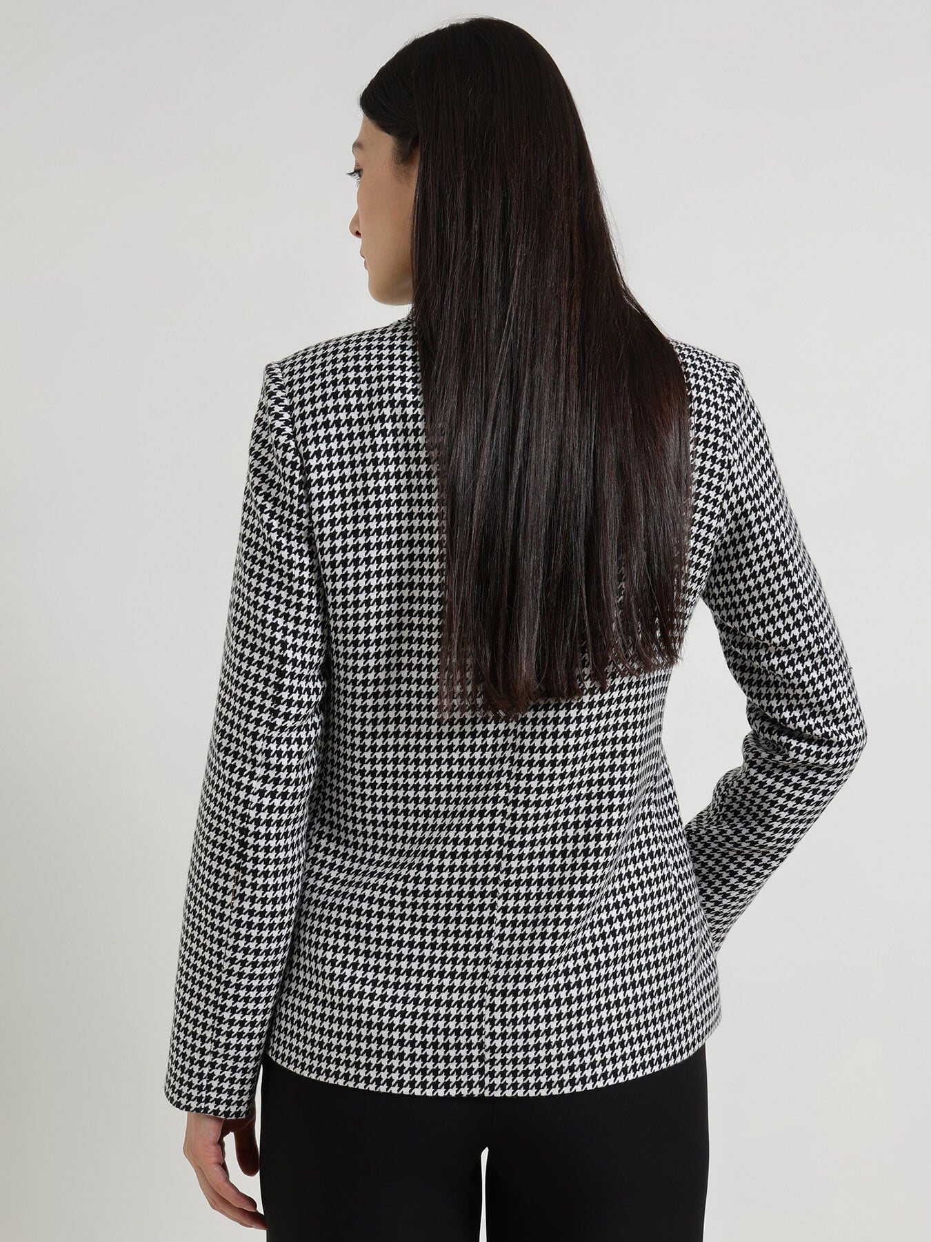 Double Breasted Tweed Jacket - Grey
