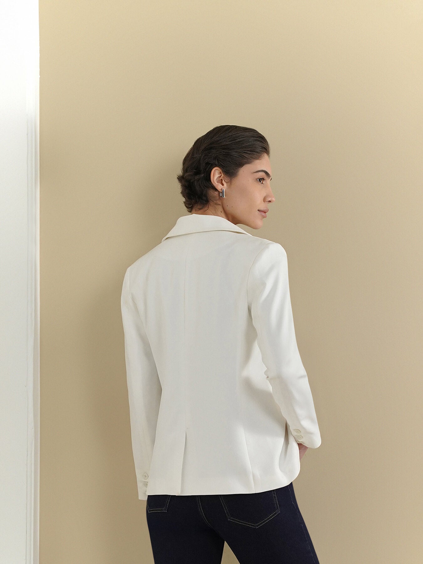 Lapel Collar Jacket - Off White