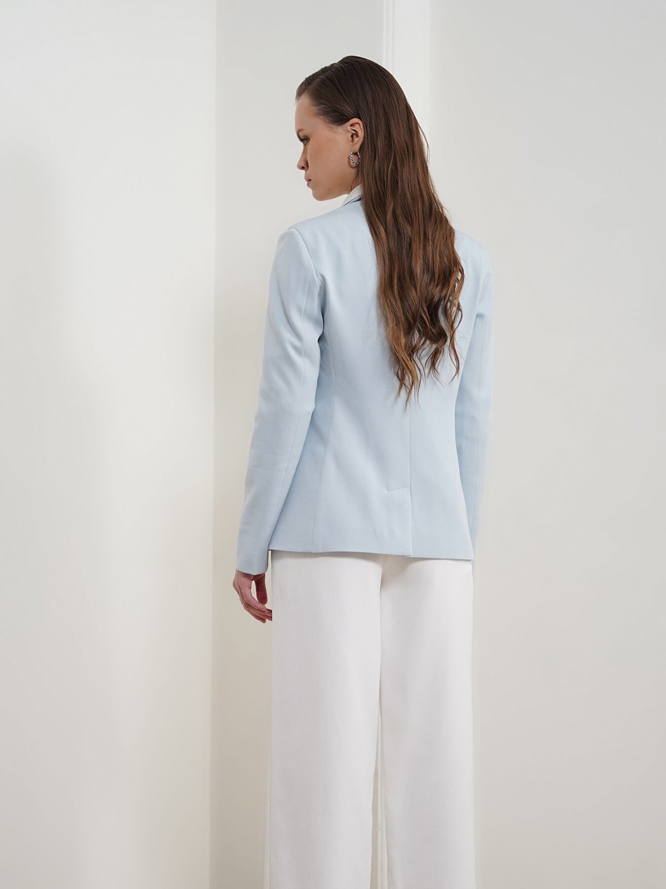 Single Breasted Blazer - Blue