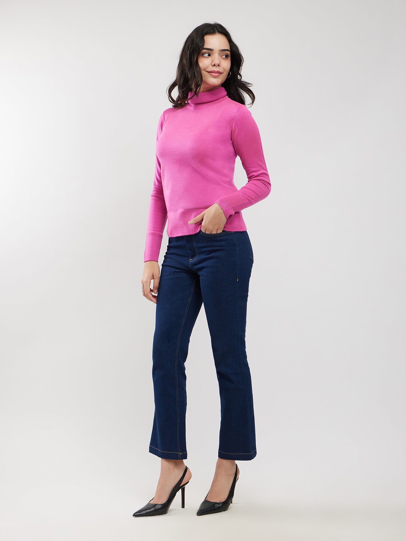 LivSoft Turtle Neck Sweater - Pink