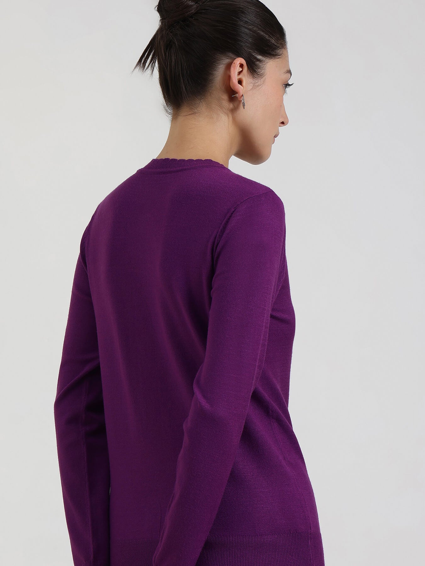 LivSoft Round Neck Sweater - Purple