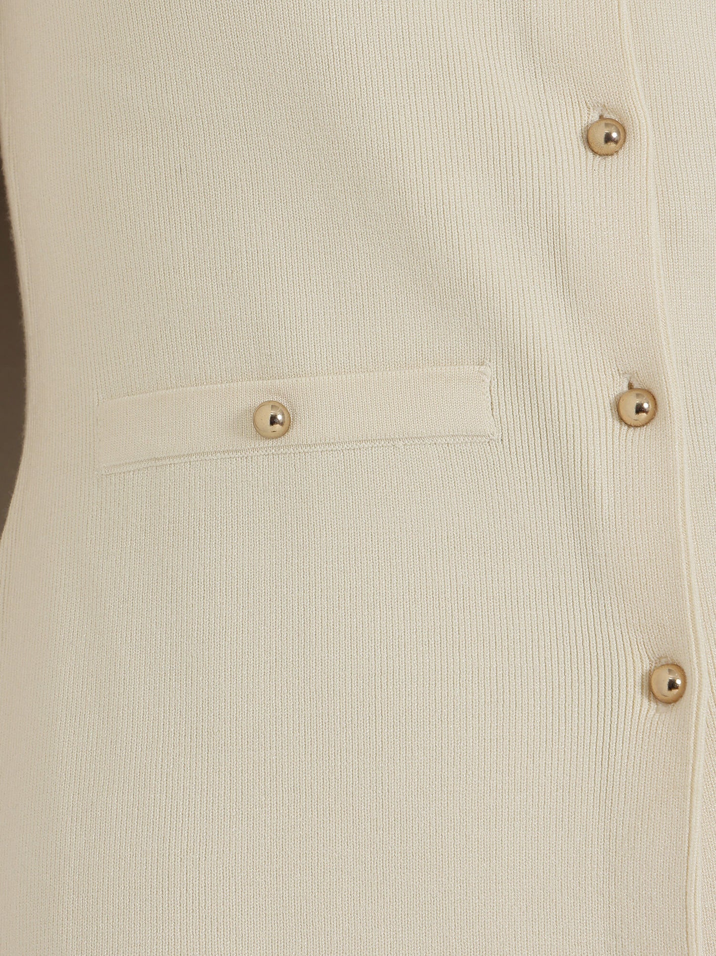 Ultra LivSoft Sleeveless Open Vest - Off White