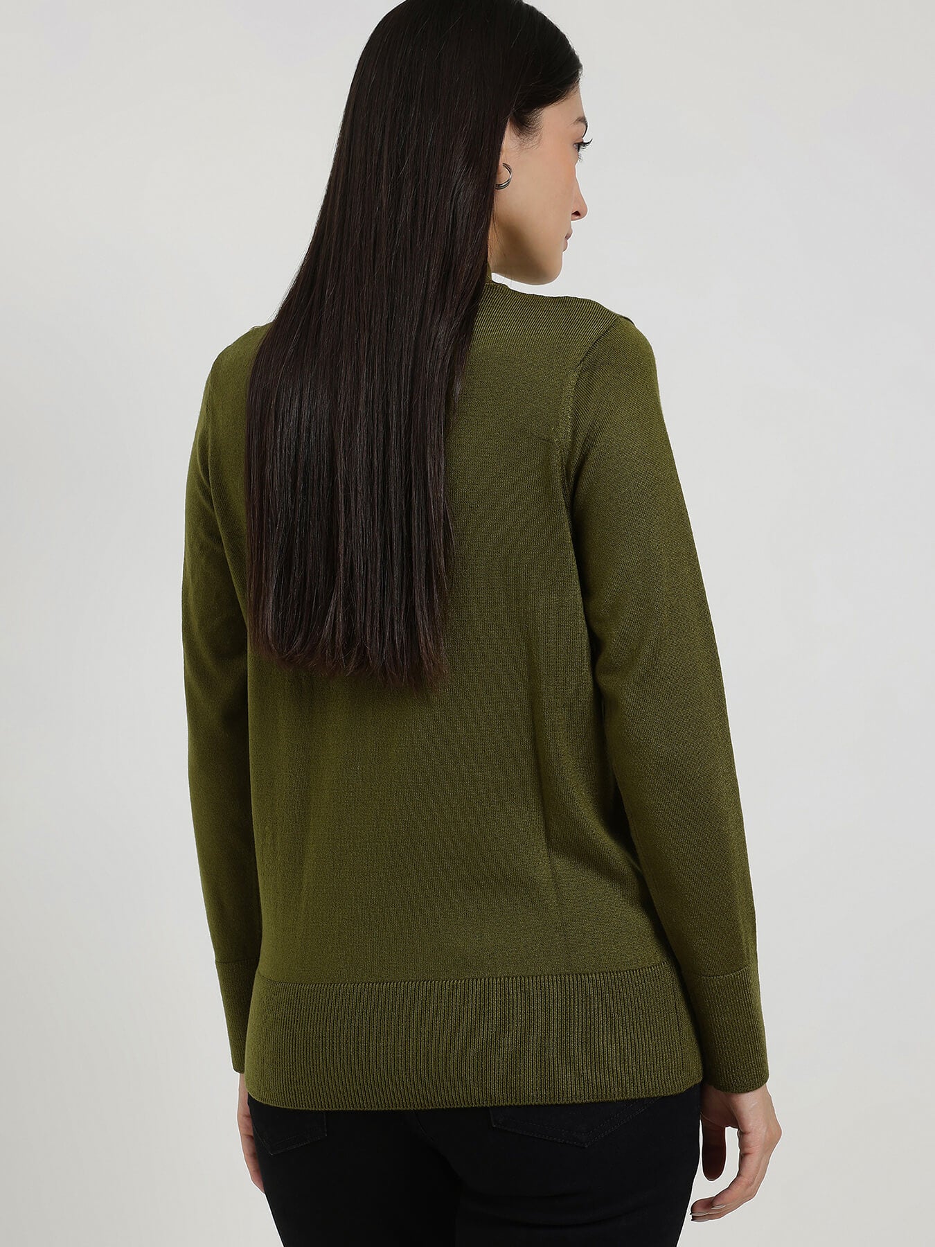 LivSoft High Neck Sweater - Olive