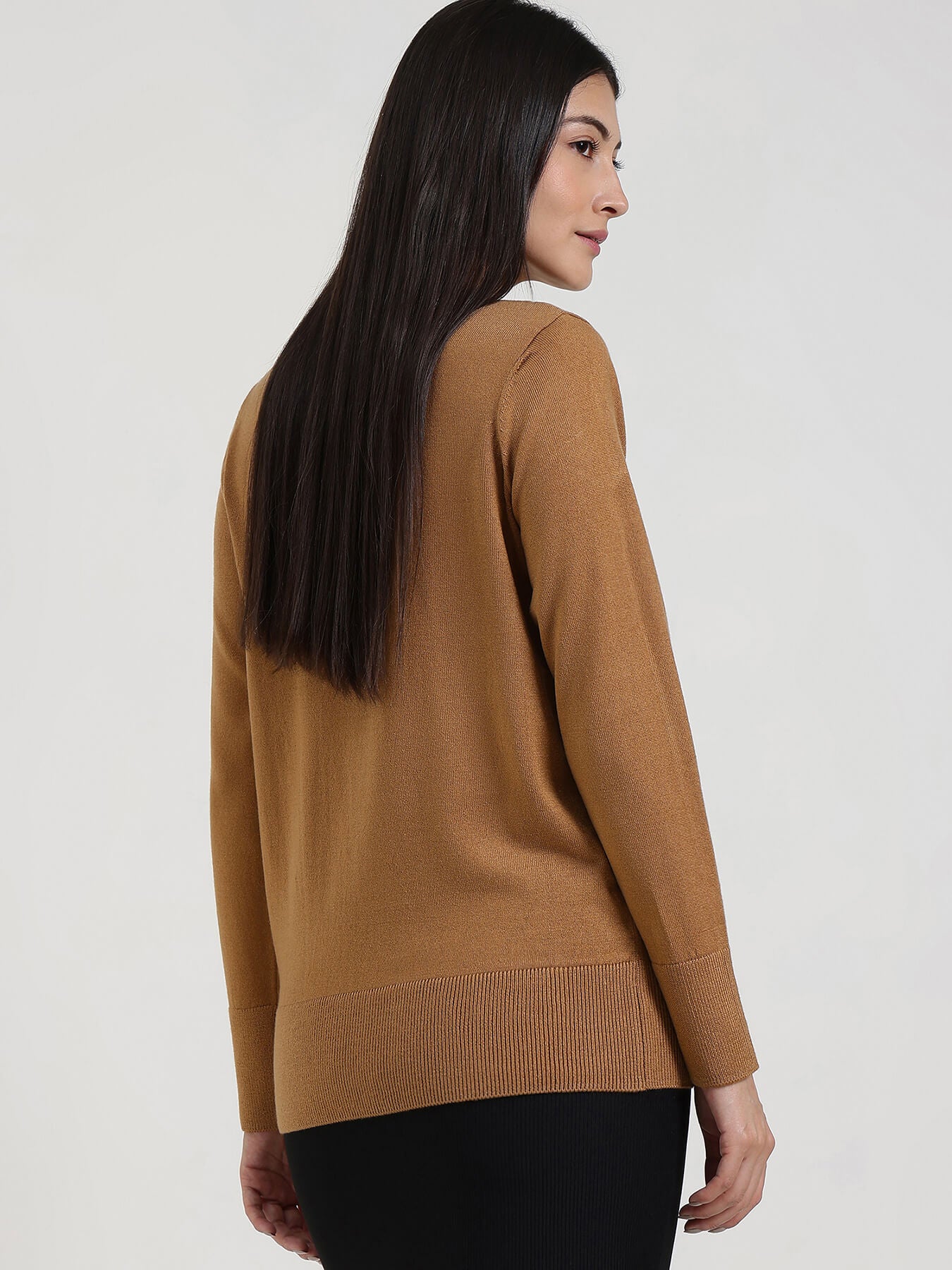 LivSoft High Neck Sweater - Brown