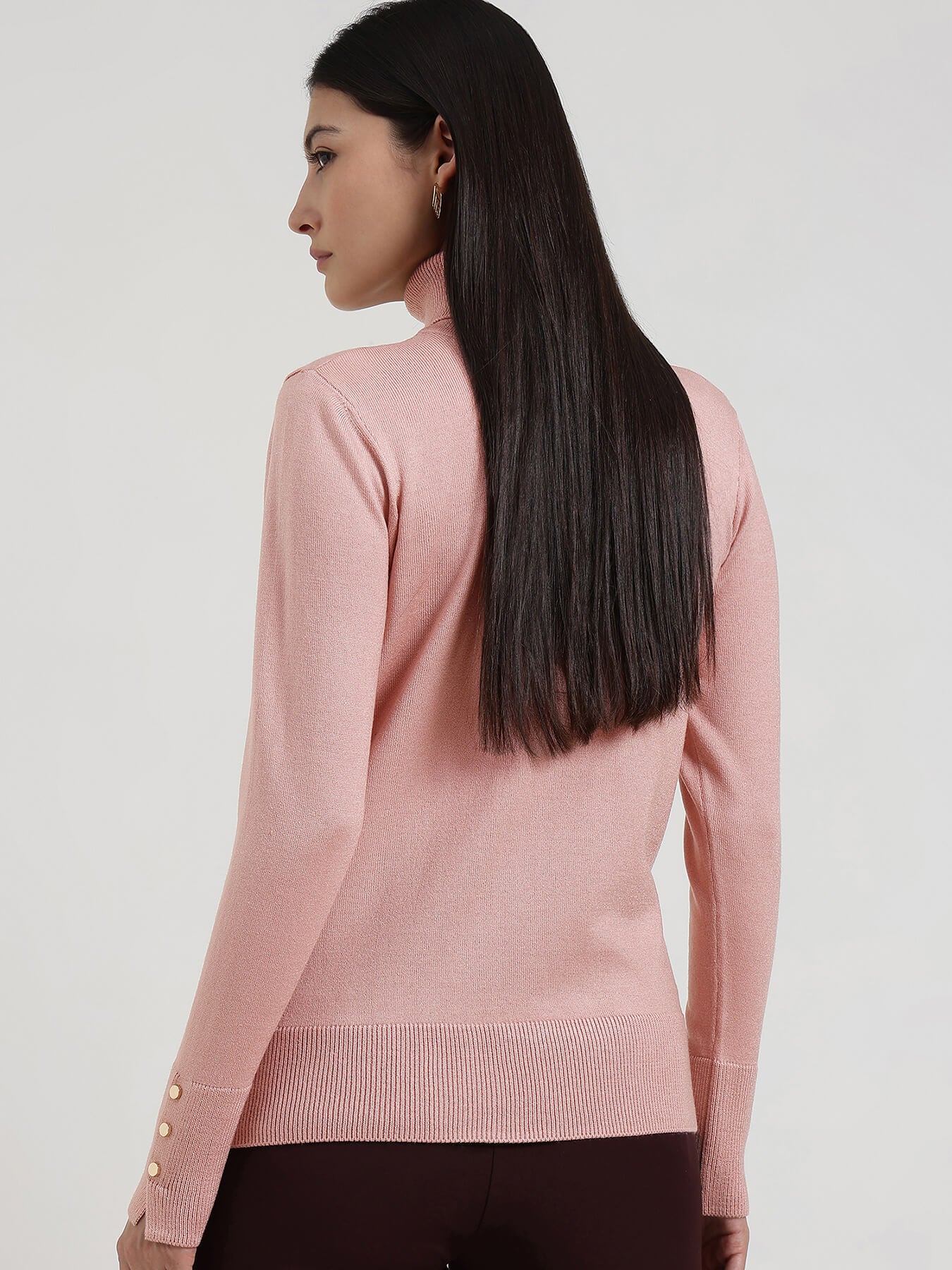 LivSoft Turtle Neck Sweater - Pink